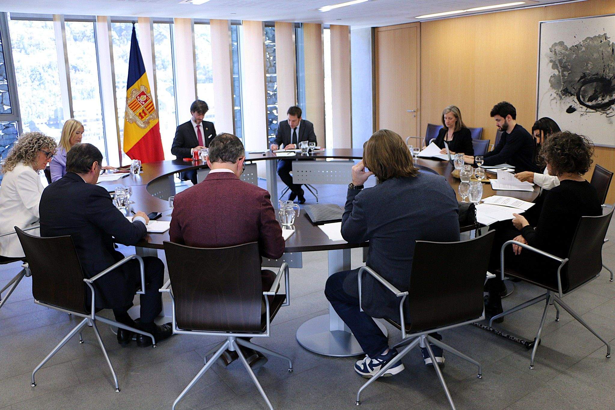 Un moment de la junta de presidents d'aquest dimarts.