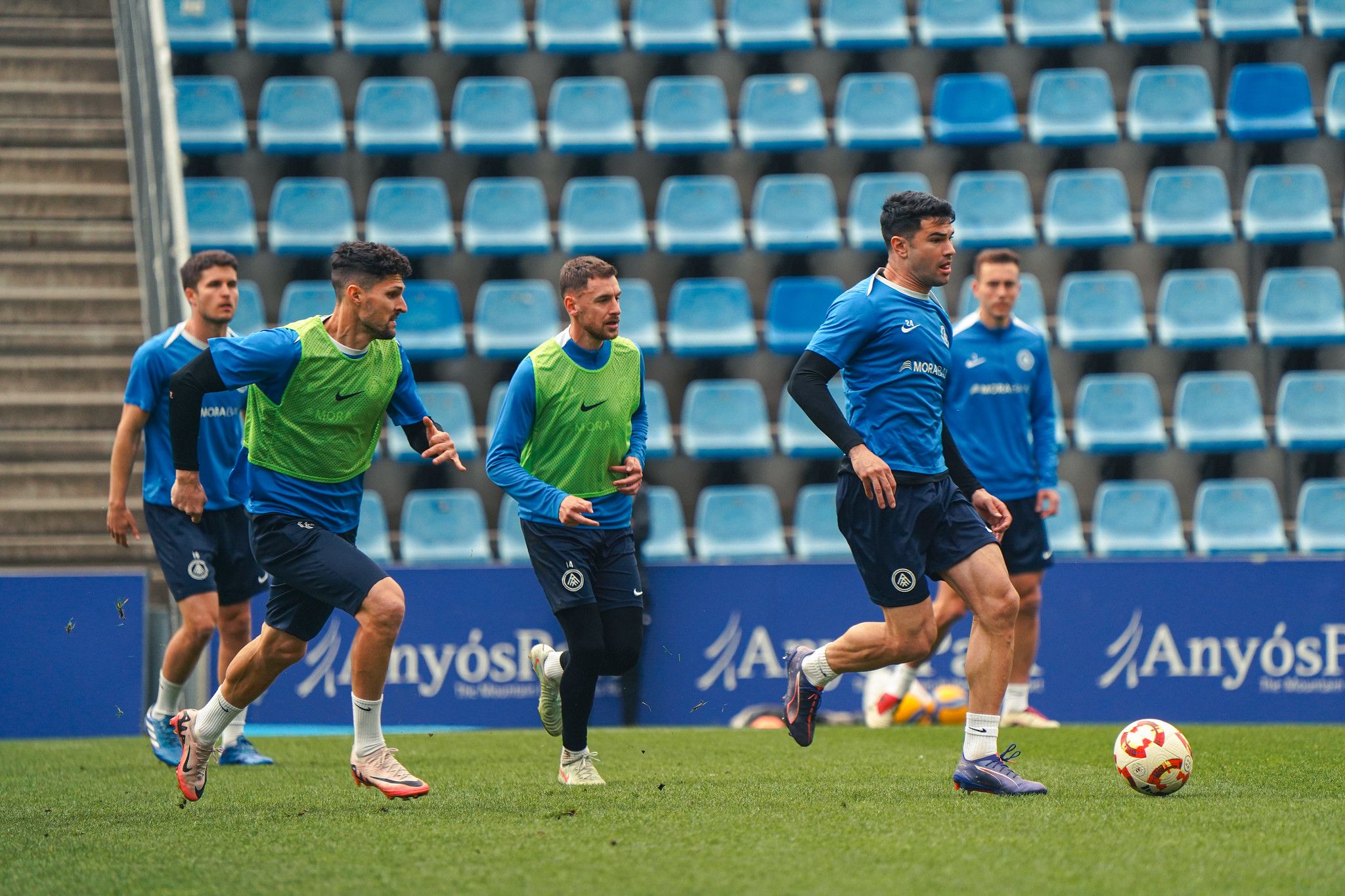 Els jugadors de l'FC Andorra han pogut exercitar-se durant la setmana al Nacional.