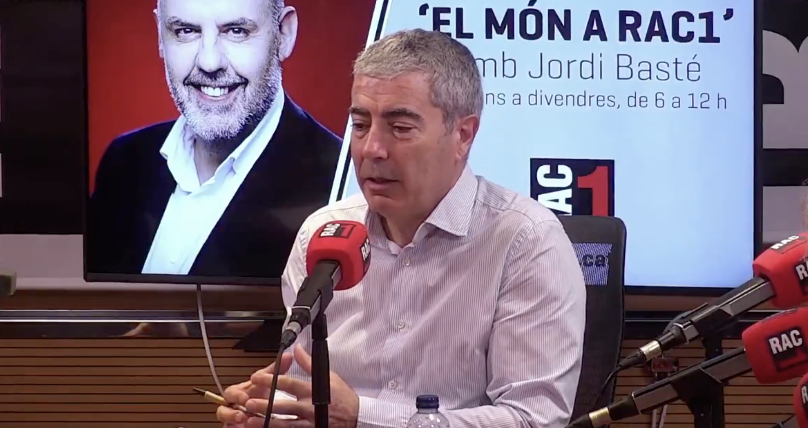 Joan Pau Miquel als estudis de RAC1 aquest dilluns.
