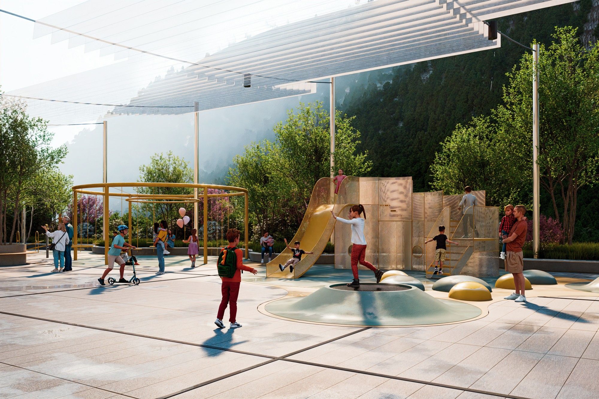 Una de les zones de joc que s'han previst. // Comú d'Andorra la Vella Una de les zones de joc que s'han previst. // Comú d'Andorra la Vella