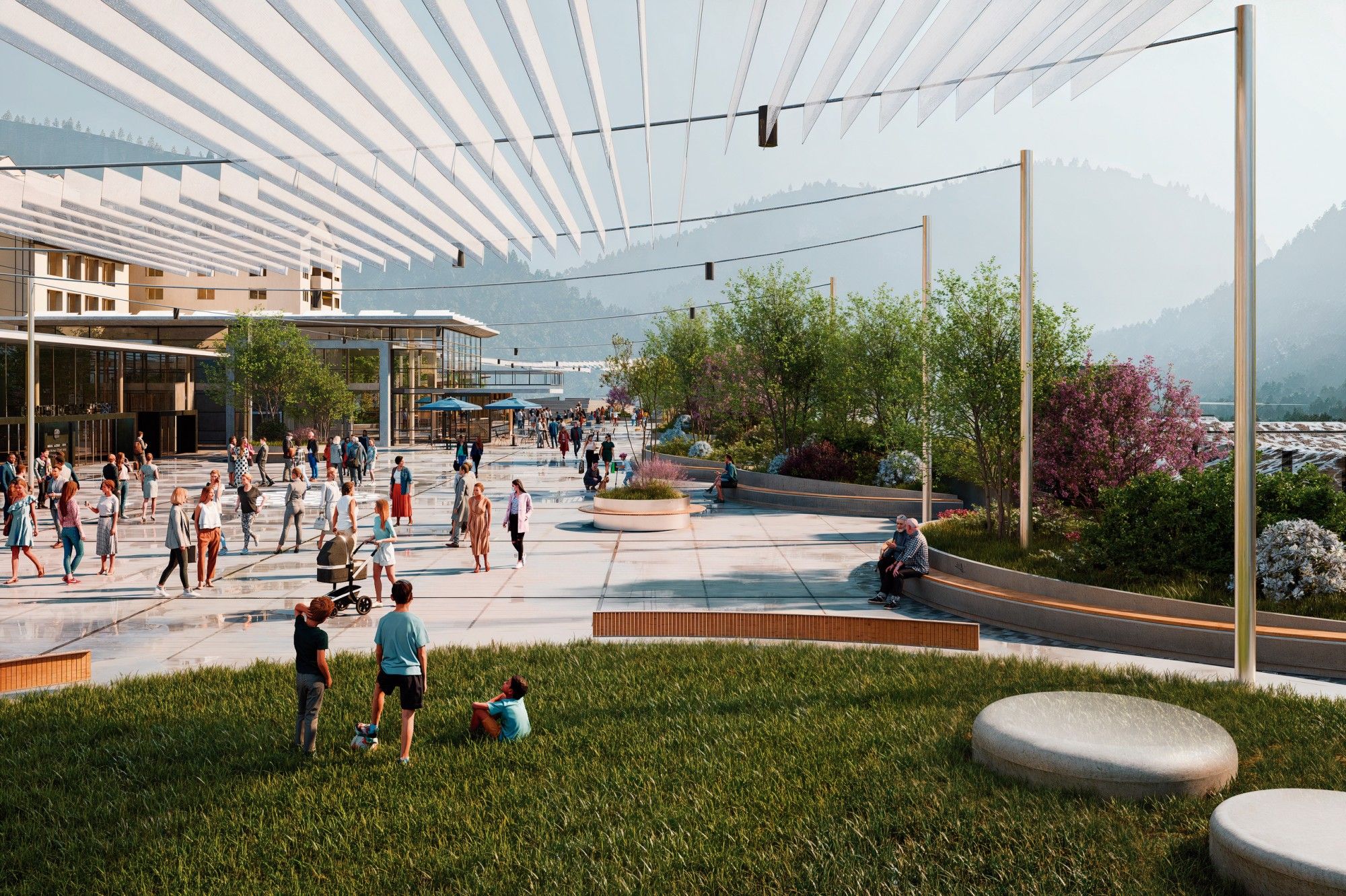 Les zones verdes tindran un pes important. // Comú d'Andorra la Vella Les zones verdes tindran un pes important. // Comú d'Andorra la Vella