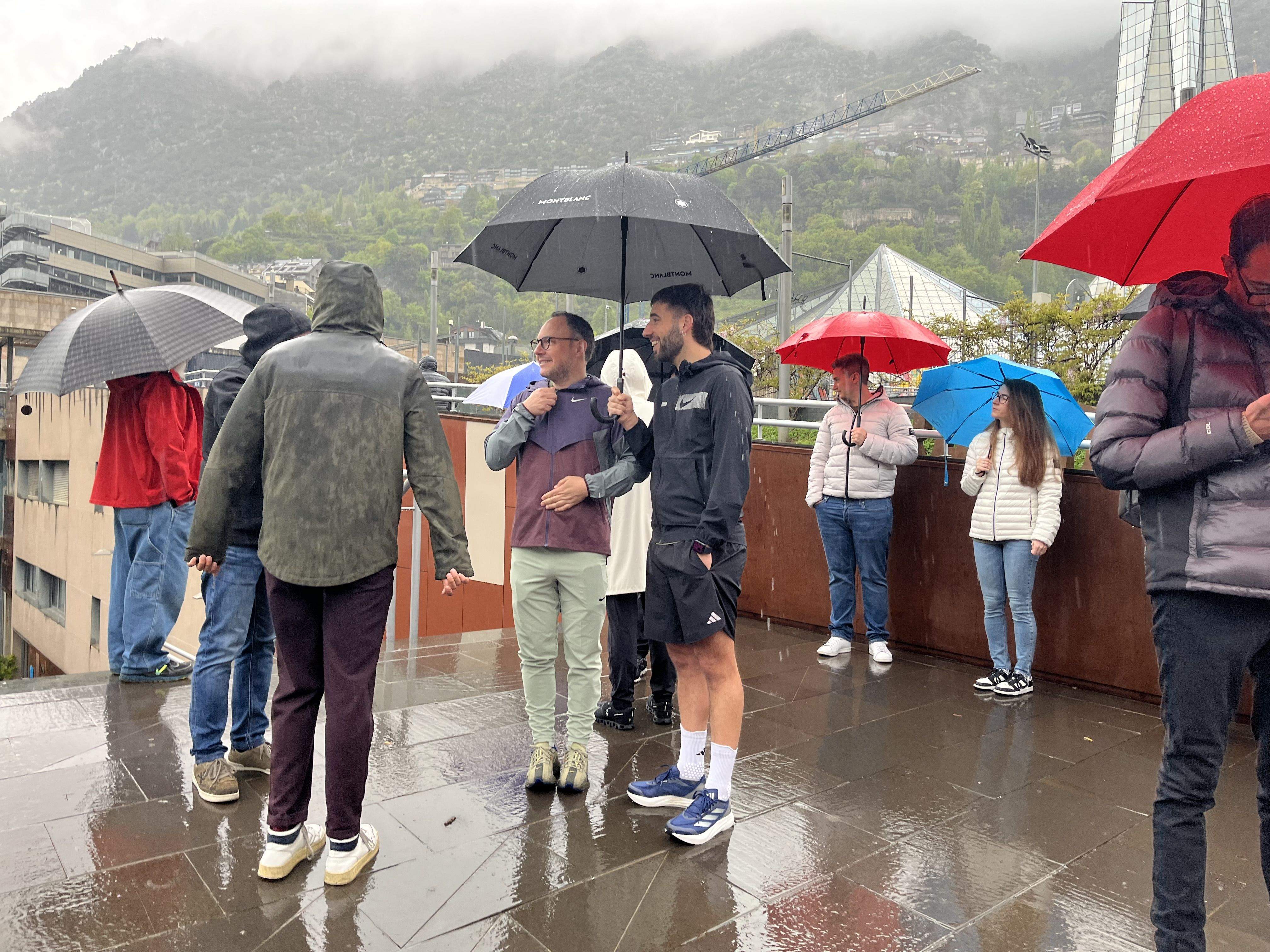 El cap de Govern minuts abans de començar la marxa.