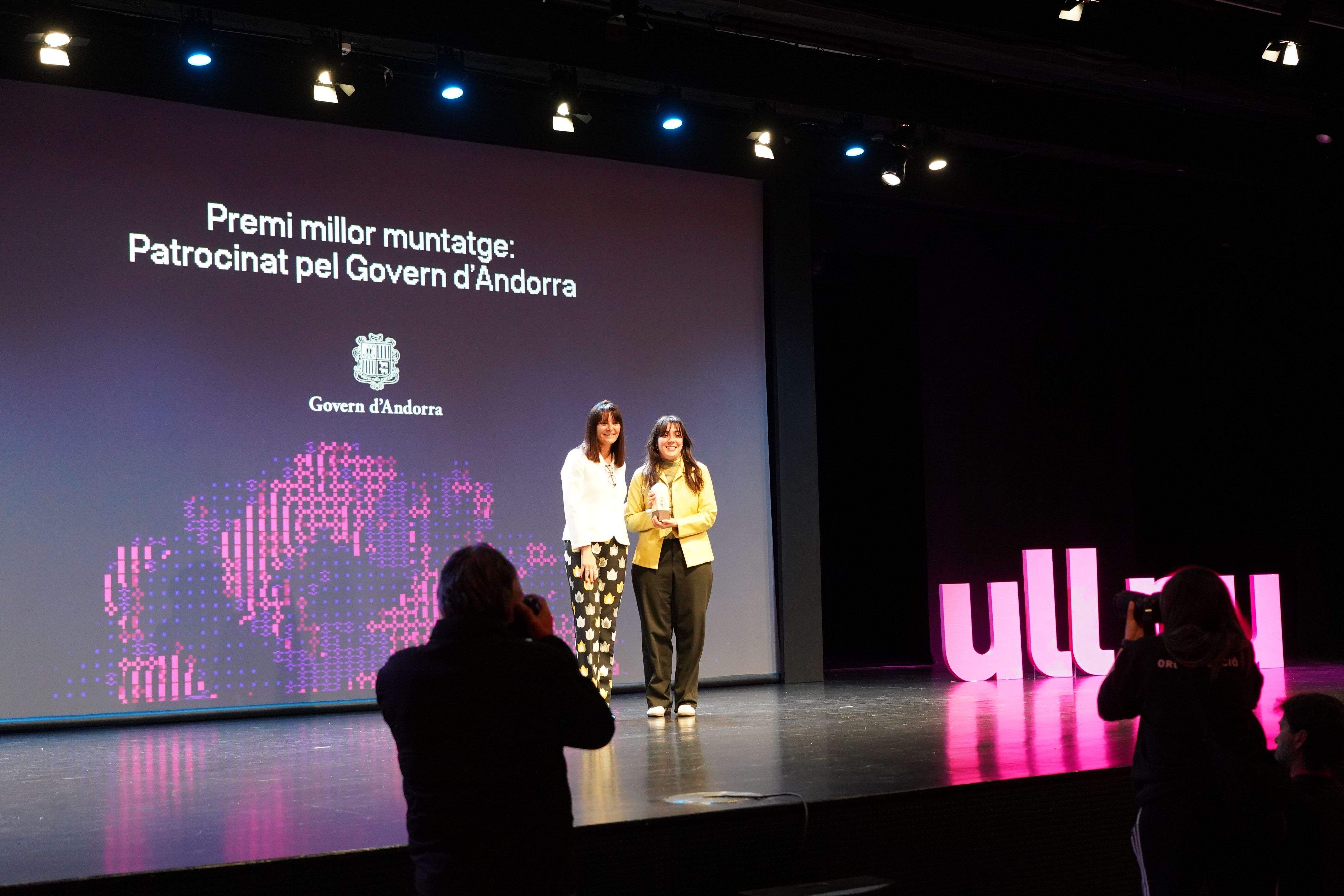 Bonell, amb Marta Martín, que s'ha endut el premi amb Arenillas.