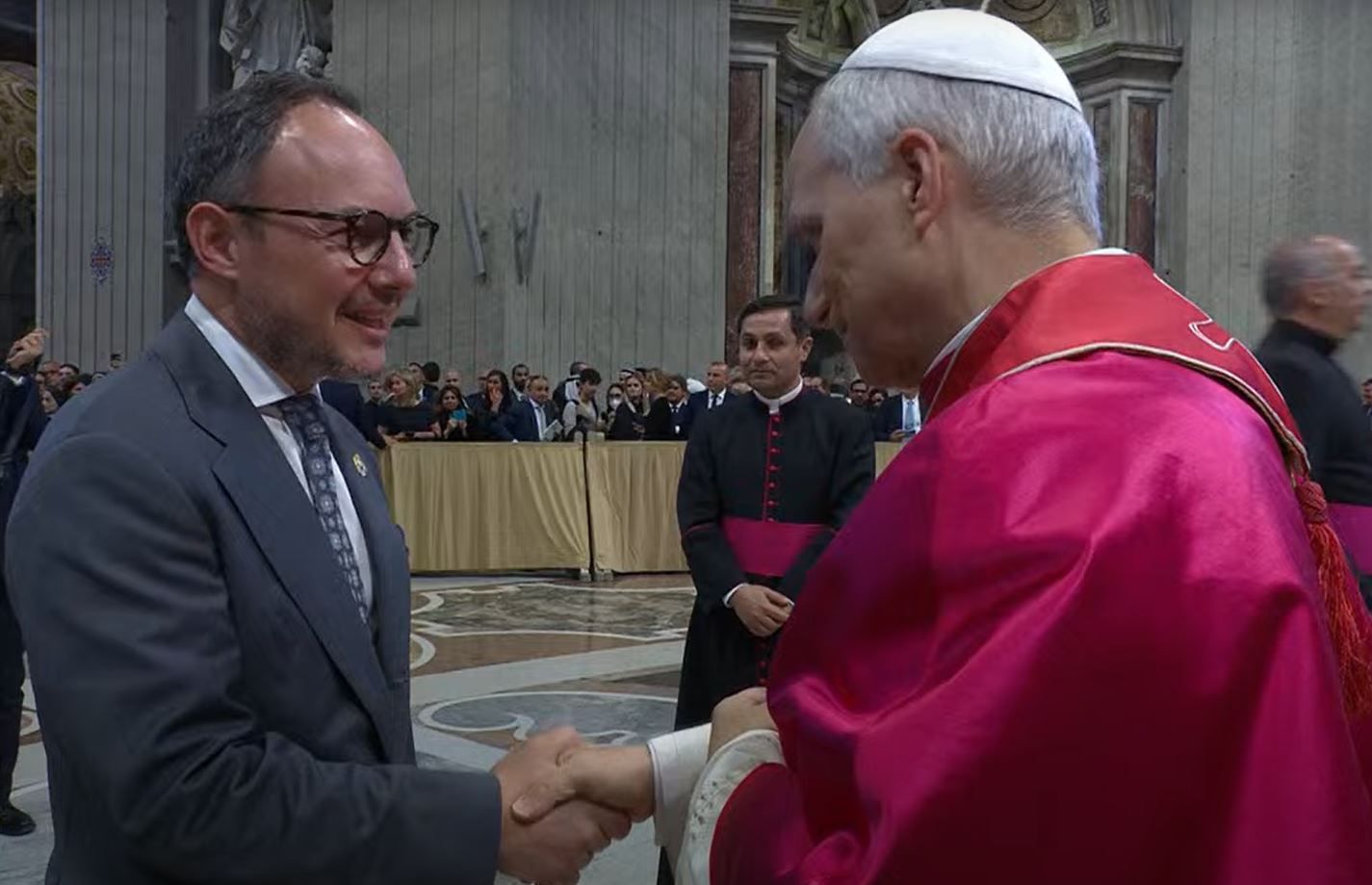 Salutació del cap de Govern i el Papa Lleó XIV.