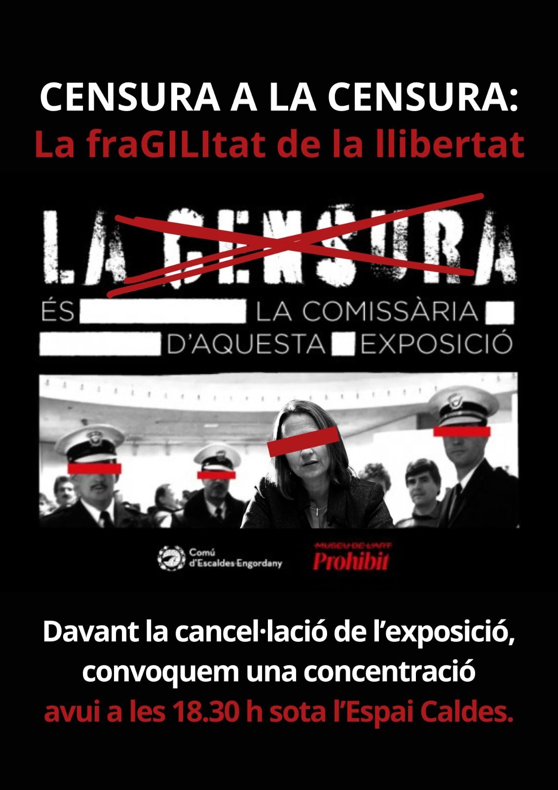 El 'cartell' que anuncia la concentració.