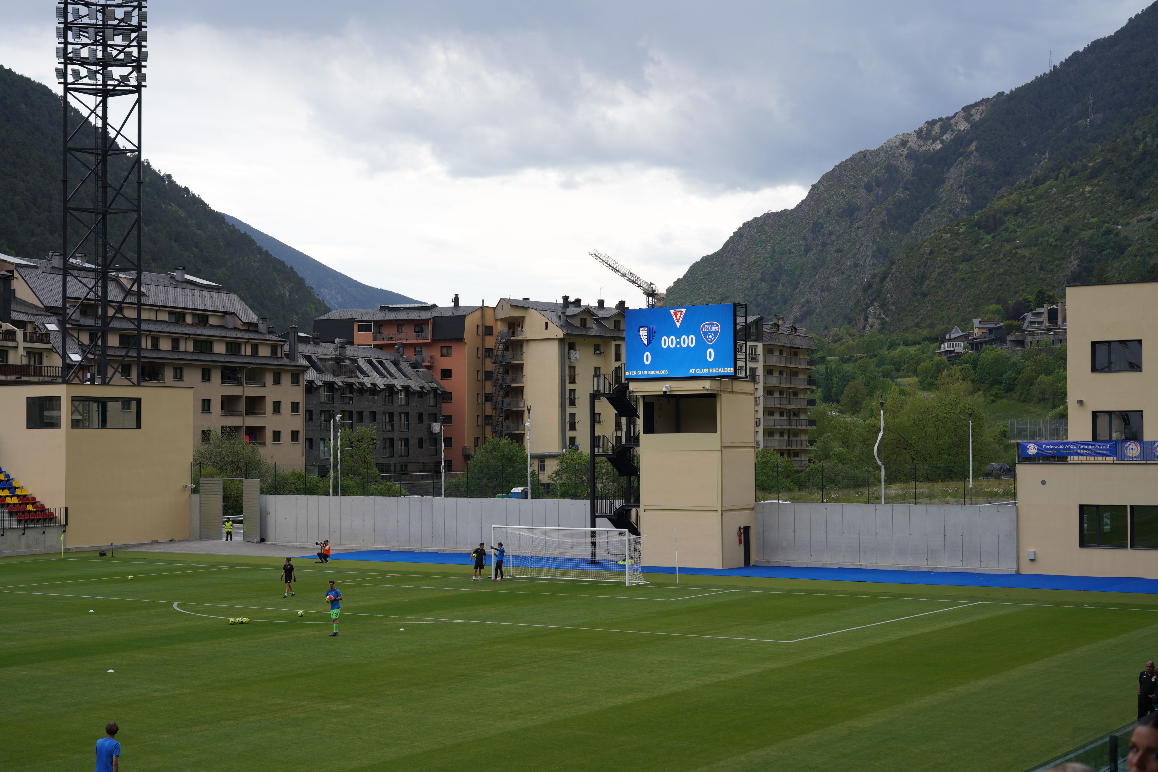 El marcador que lluirà darrere d'una de les porteries.