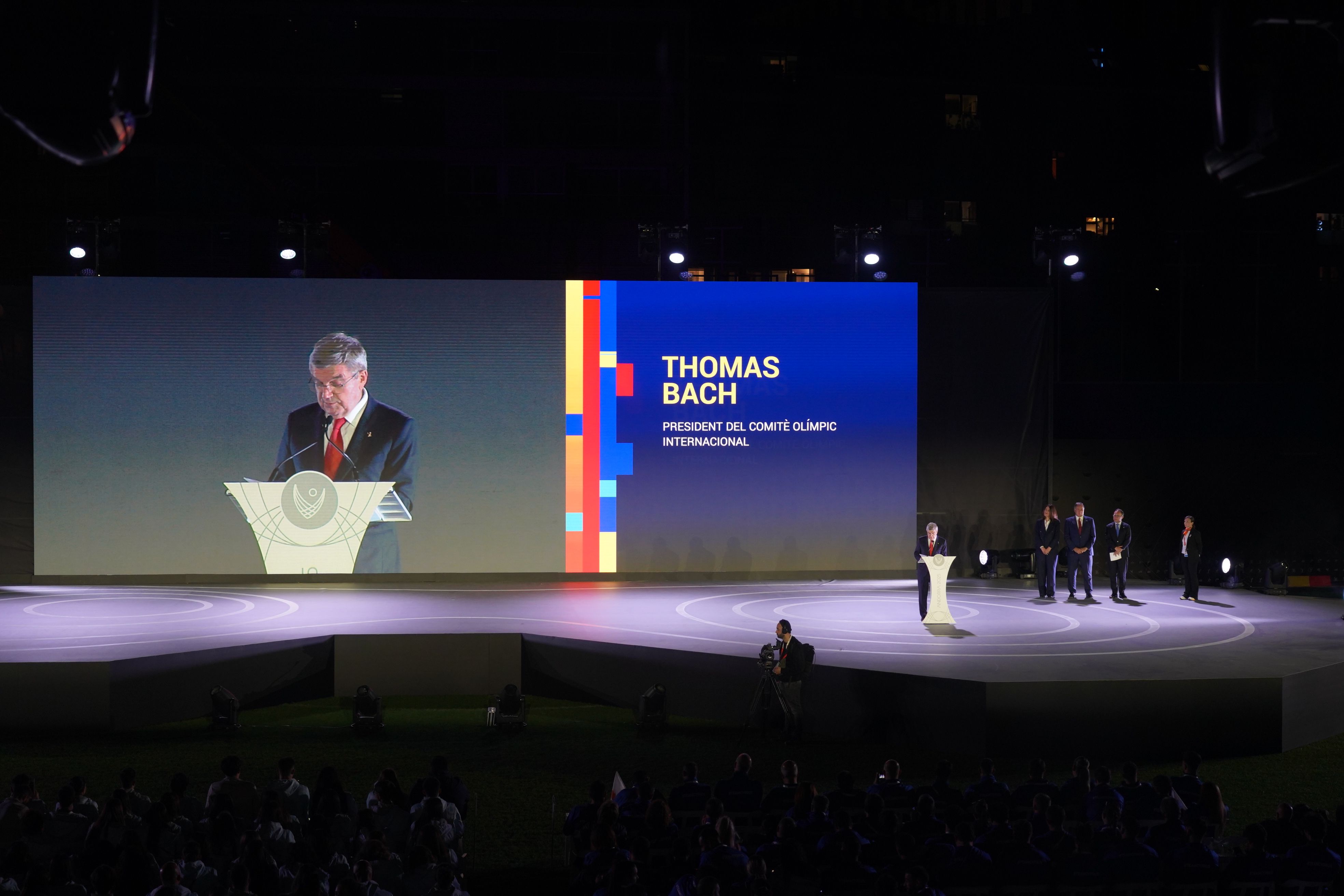 El president del COI, Thomas Bach, durant el seu parlament.