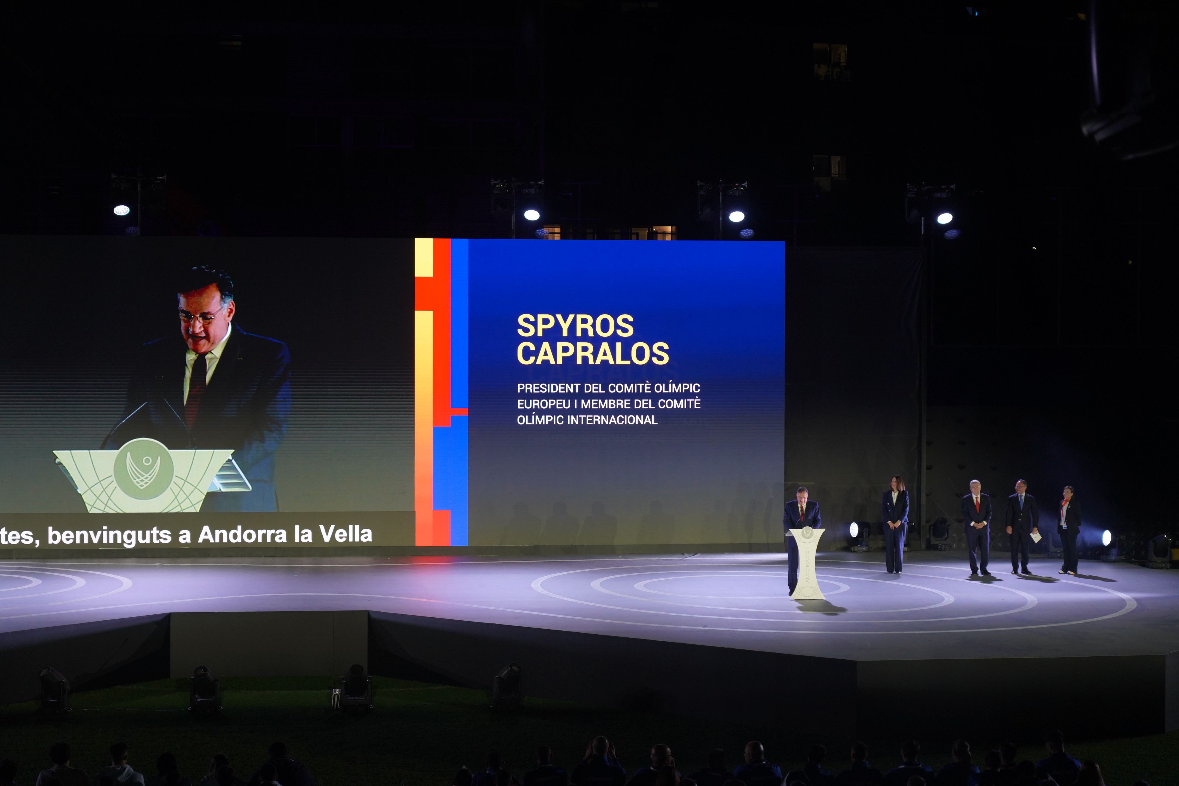 El president del comitè olímpic europeu, Spyros Capralos.