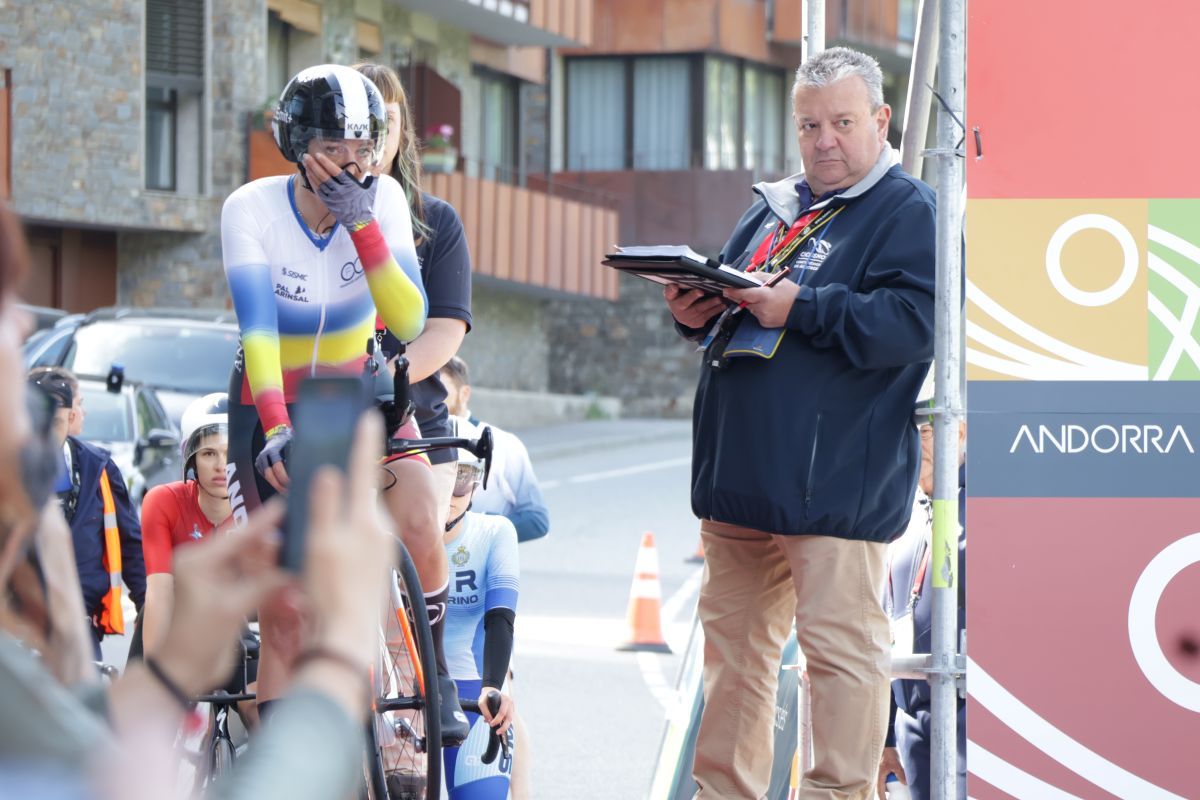 Anna Albalat, a la sortida de la contrarellotge.