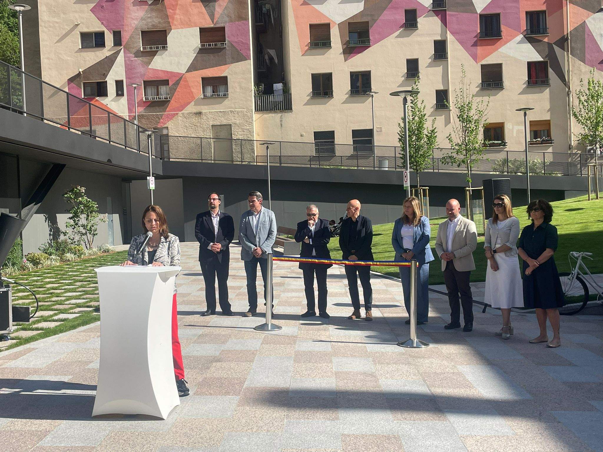 Gili i l’equip comunal durant la inauguració.