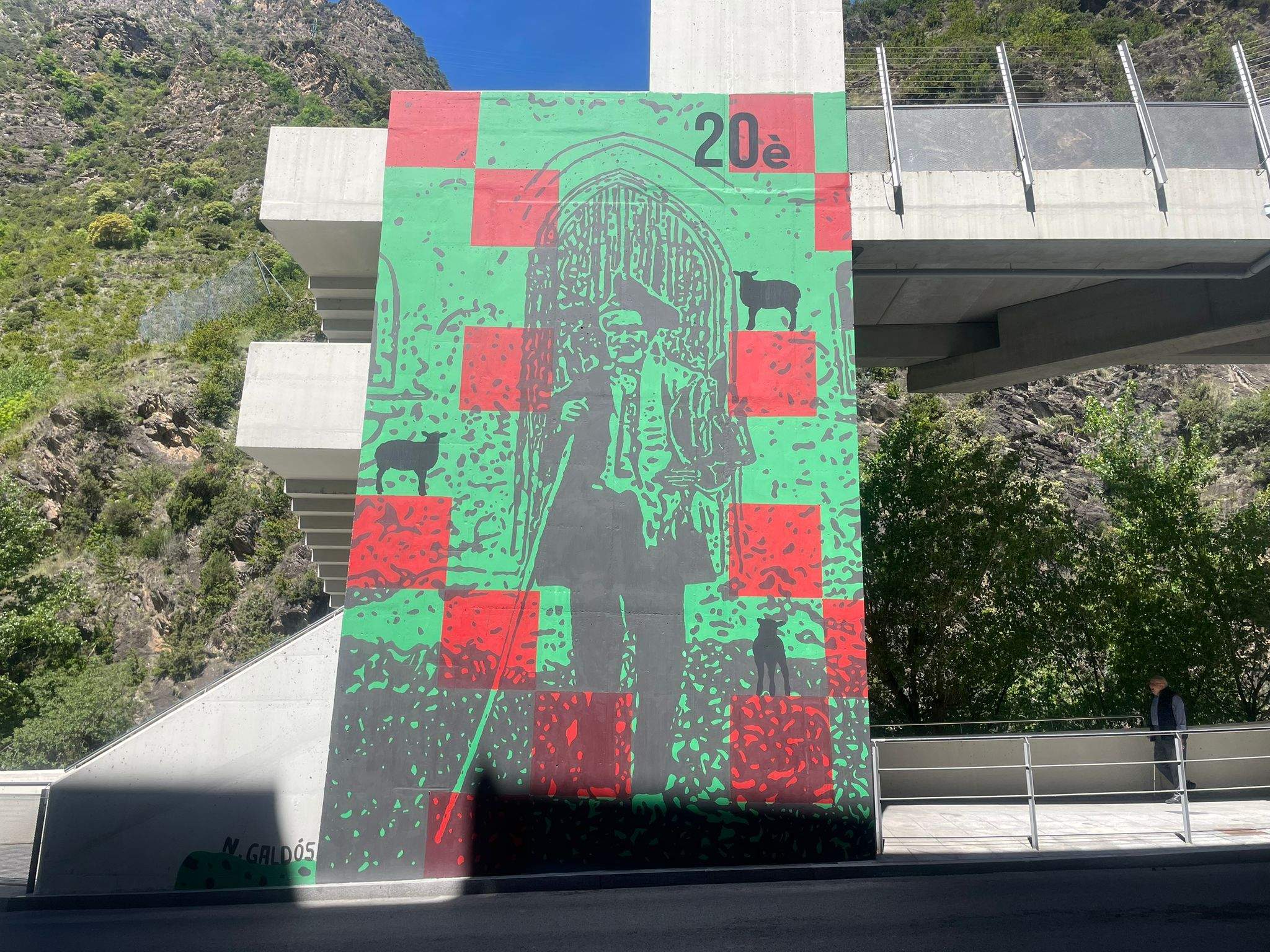 El mural de Galdós. El mural de Galdós.