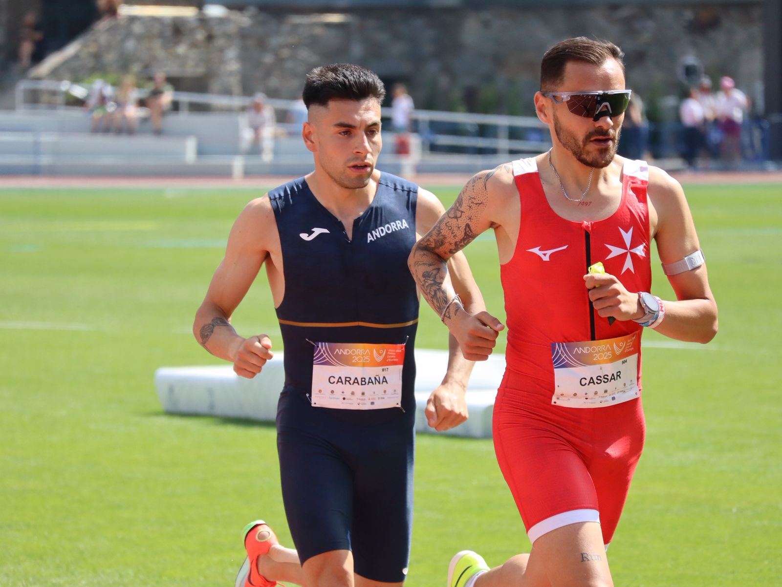 Nahuel Carabaña, durant la cursa que l'ha coronat amb el tercer or de la competició.