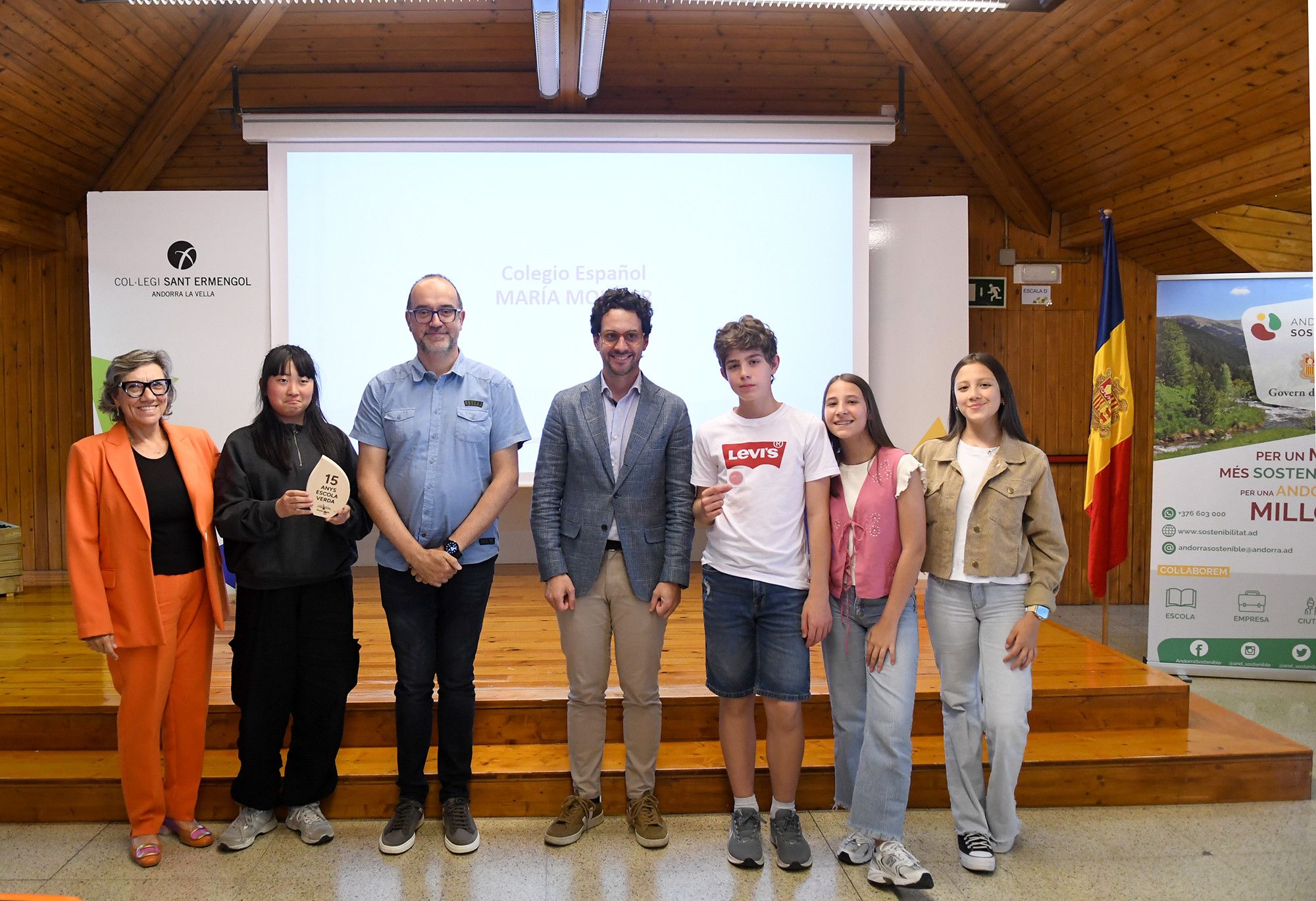Casal, durant el repartiment de premis al María Moliner.