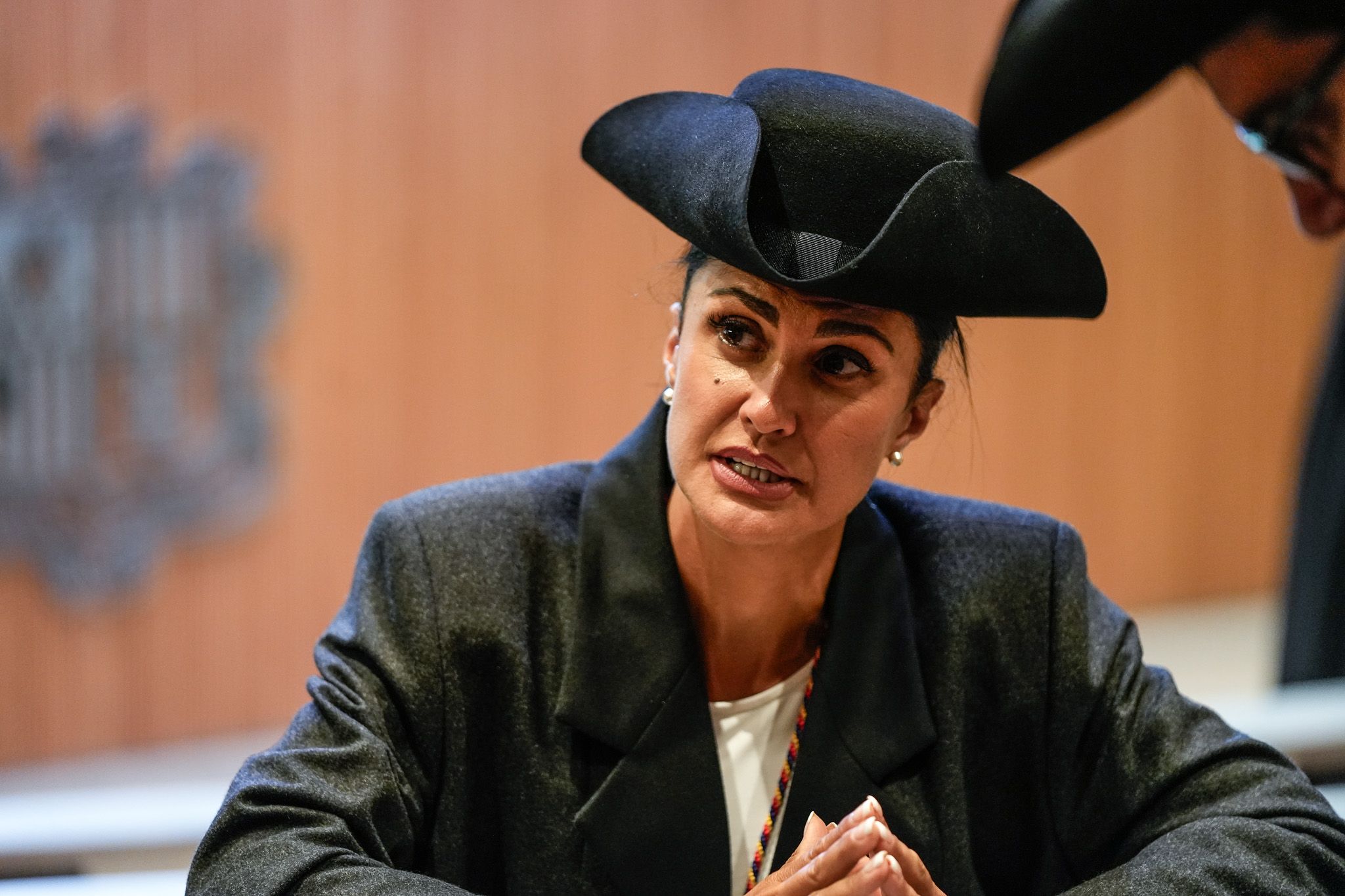 Carine Montaner abans de la sessió. Carine Montaner abans de la sessió.