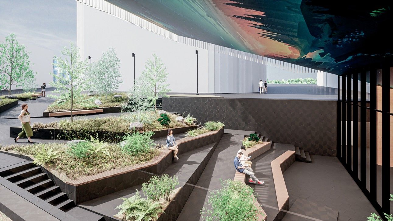 La plaça que donarà a l'avinguda Meritxell.