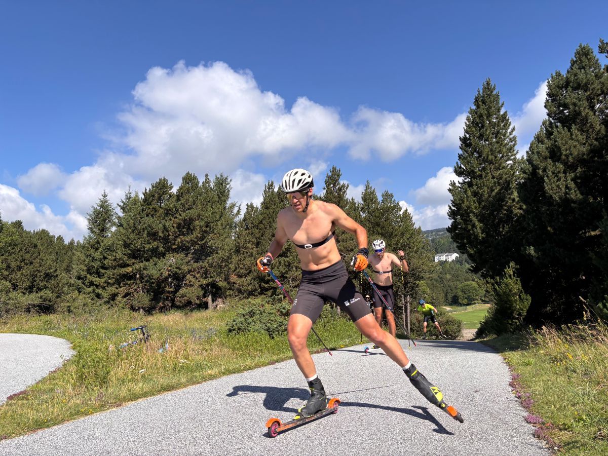 Irineu Esteve, entrenant en la concentració de Font Romeu. Irineu Esteve, entrenant en la concentració de Font Romeu.
