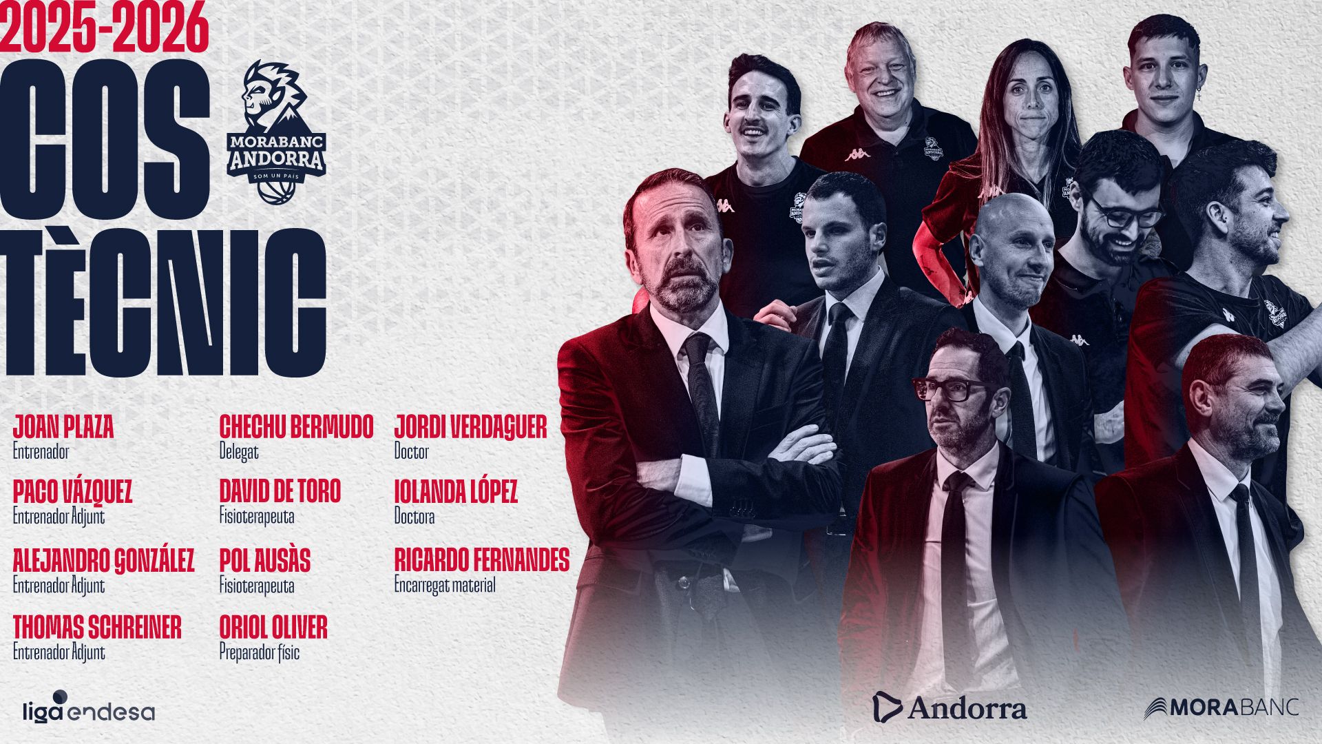 El nou cos tècnic del MoraBanc Andorra.