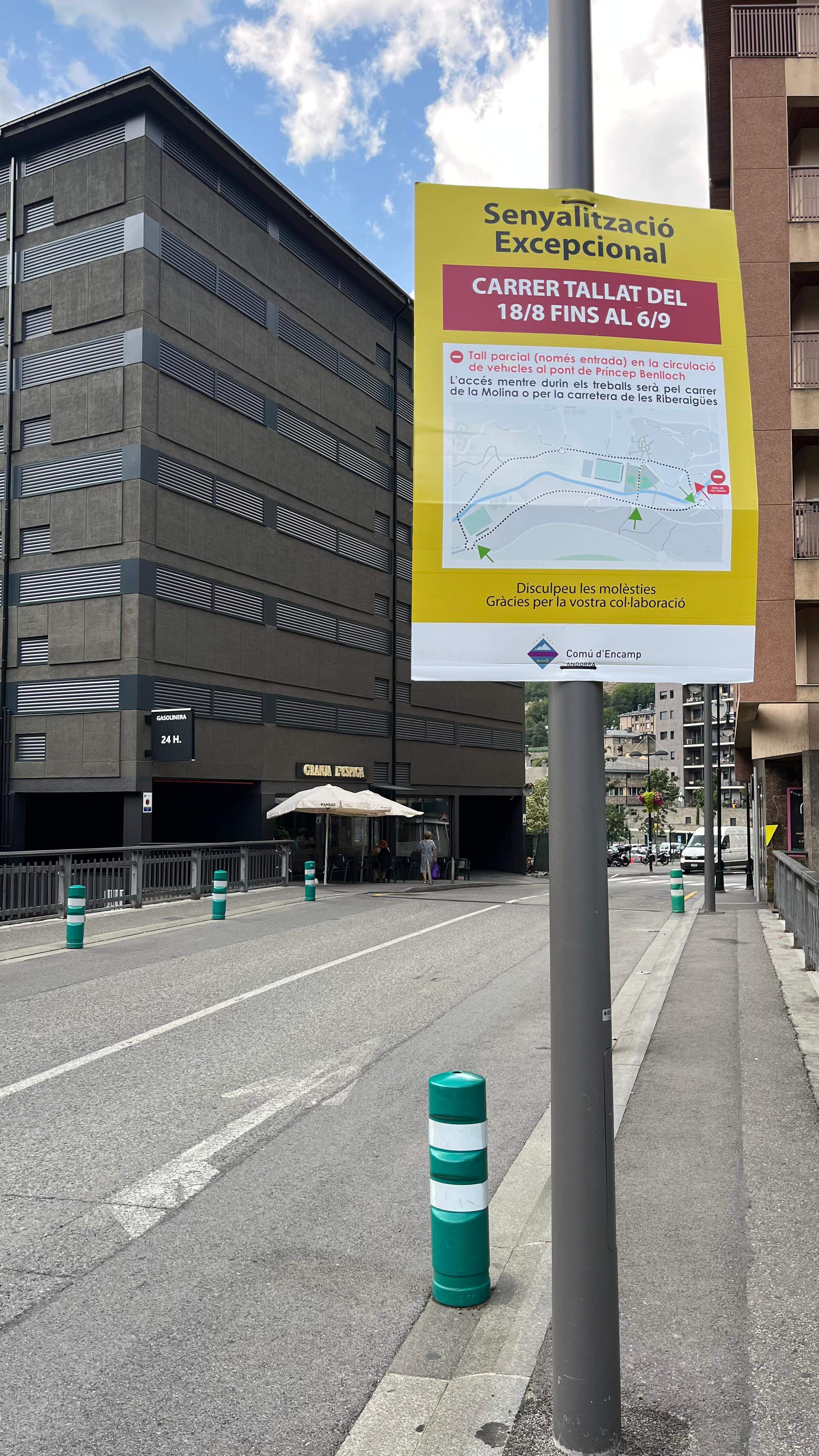 El pont es quedarà amb un únic sentit de circulació.