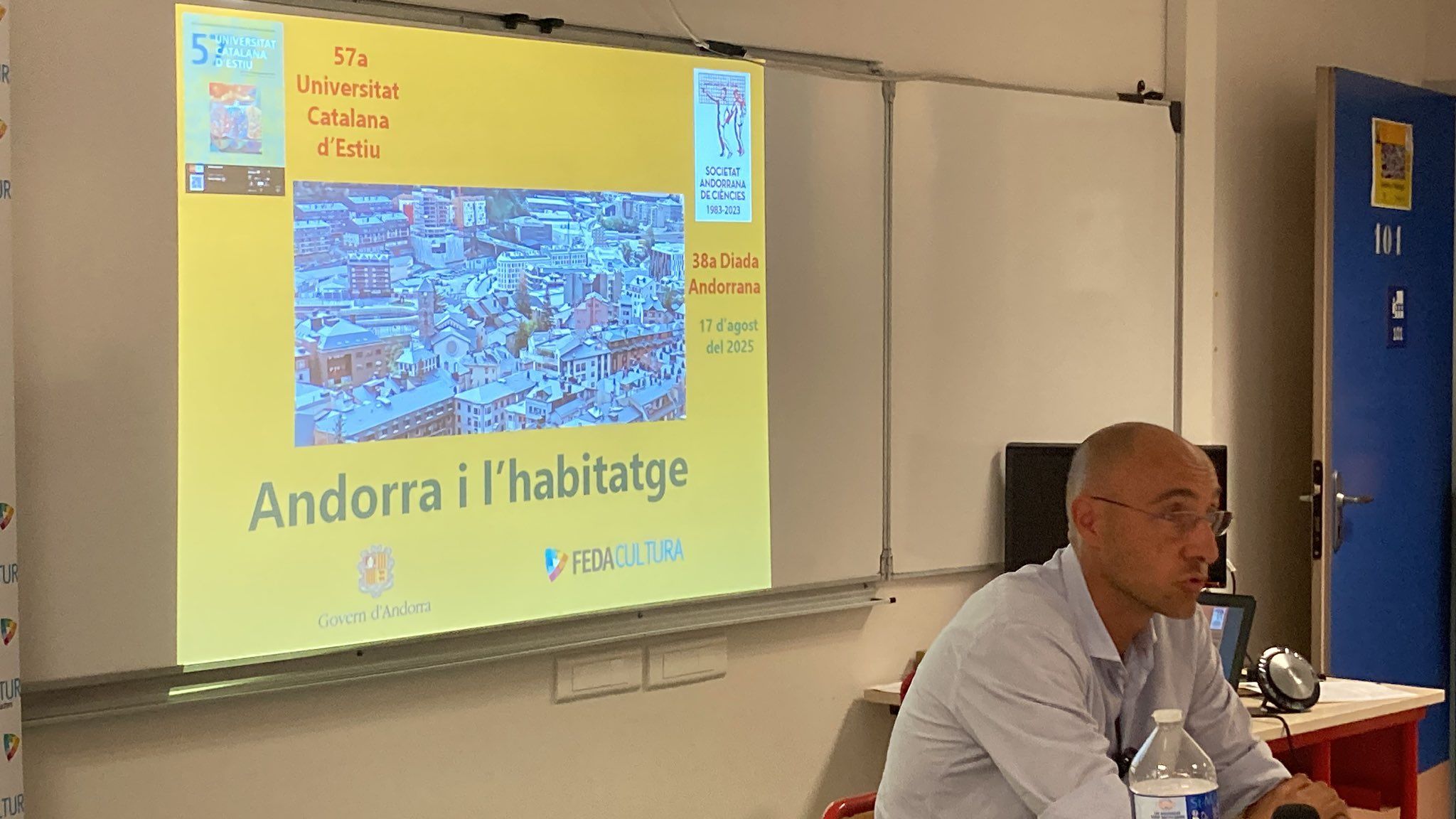 Jordi Puy, durant la seva intervenció a la Diada andorrana de Prada.