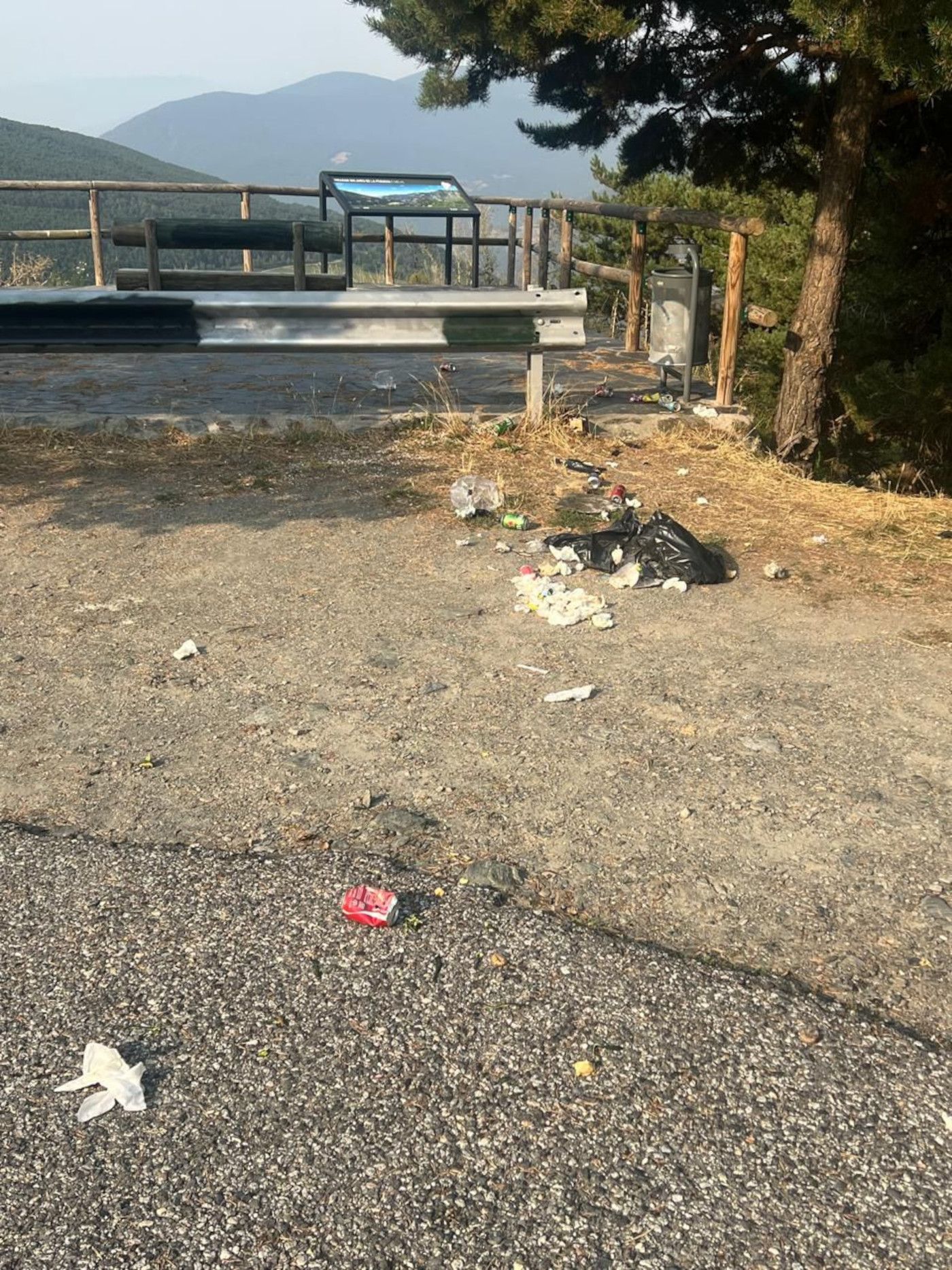 Aspecte que presentava el mirador aquest matí.