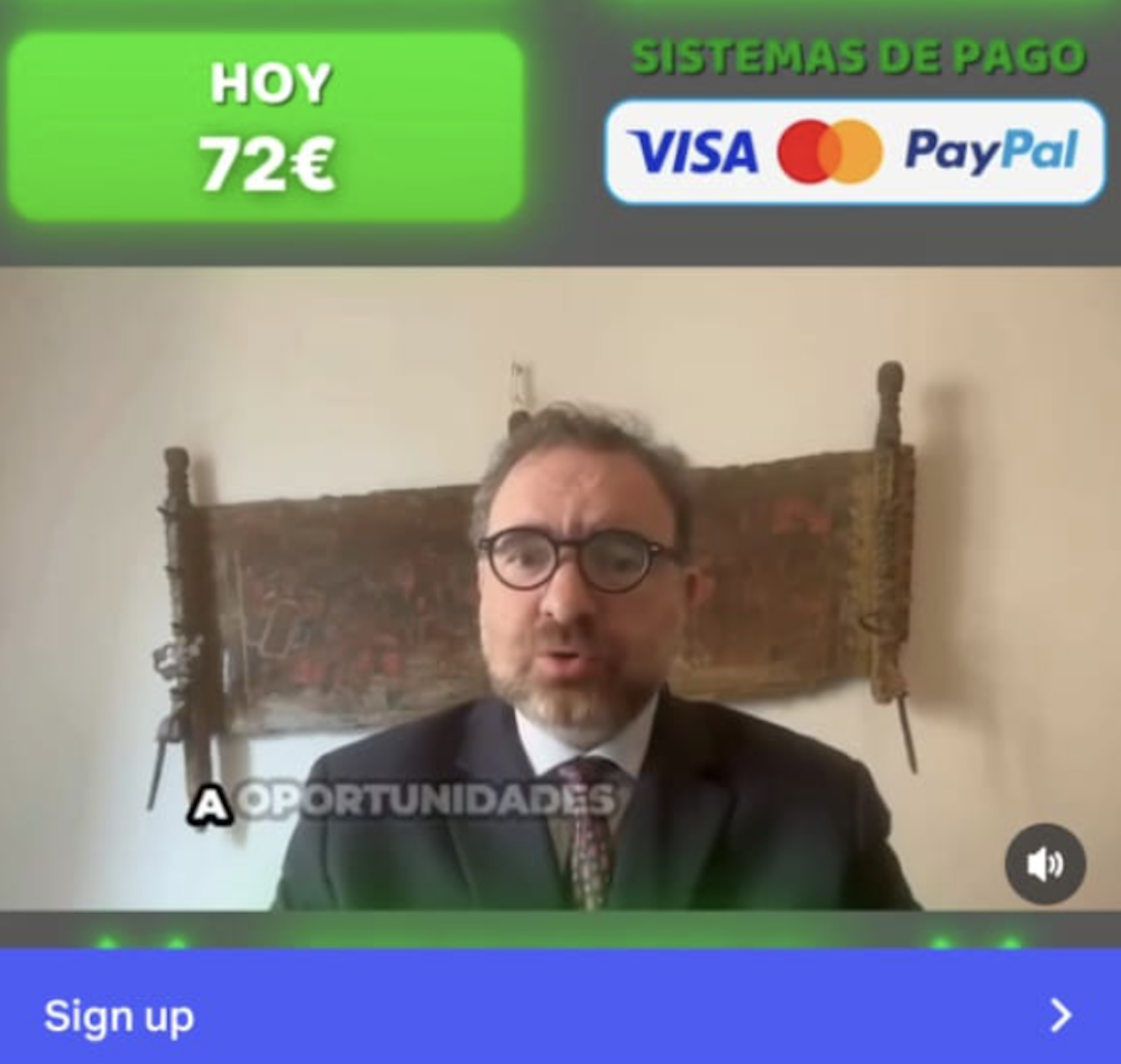 Minoves en el vídeo en què s’usurpa la seva imatge.