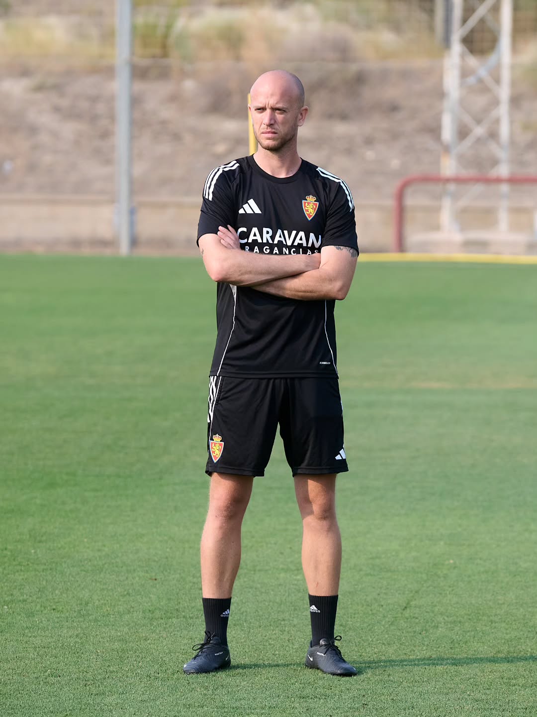 Antón, durant un dels entrenaments d'aquesta pretemporada amb el conjunt aragonès. Antón, durant un dels entrenaments d'aquesta pretemporada amb el conjunt aragonès.
