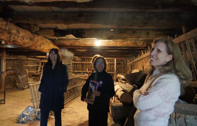 La ministra Mònica Bonell, durant la visita a la zona on hi havia el bestiar. La ministra Mònica Bonell, durant la visita a la zona on hi havia el bestiar.