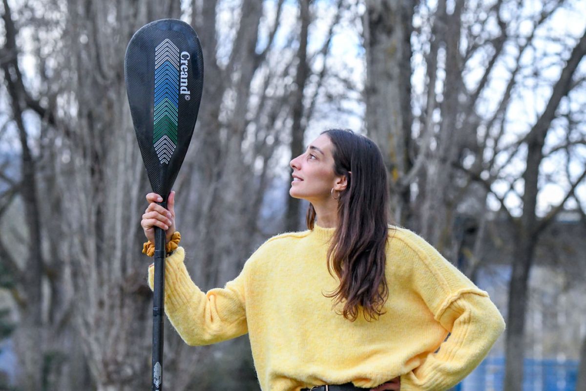 Mònica Doria i una de les seves millors armes, al canal olímpic de la Seu.