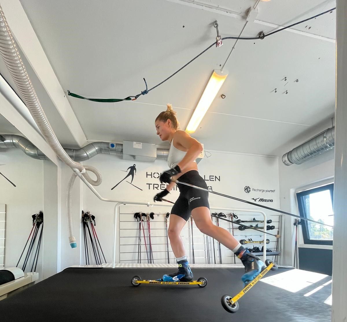 Gina del Rio, durant les proves físiques al centre d'Oslo (Noruega).