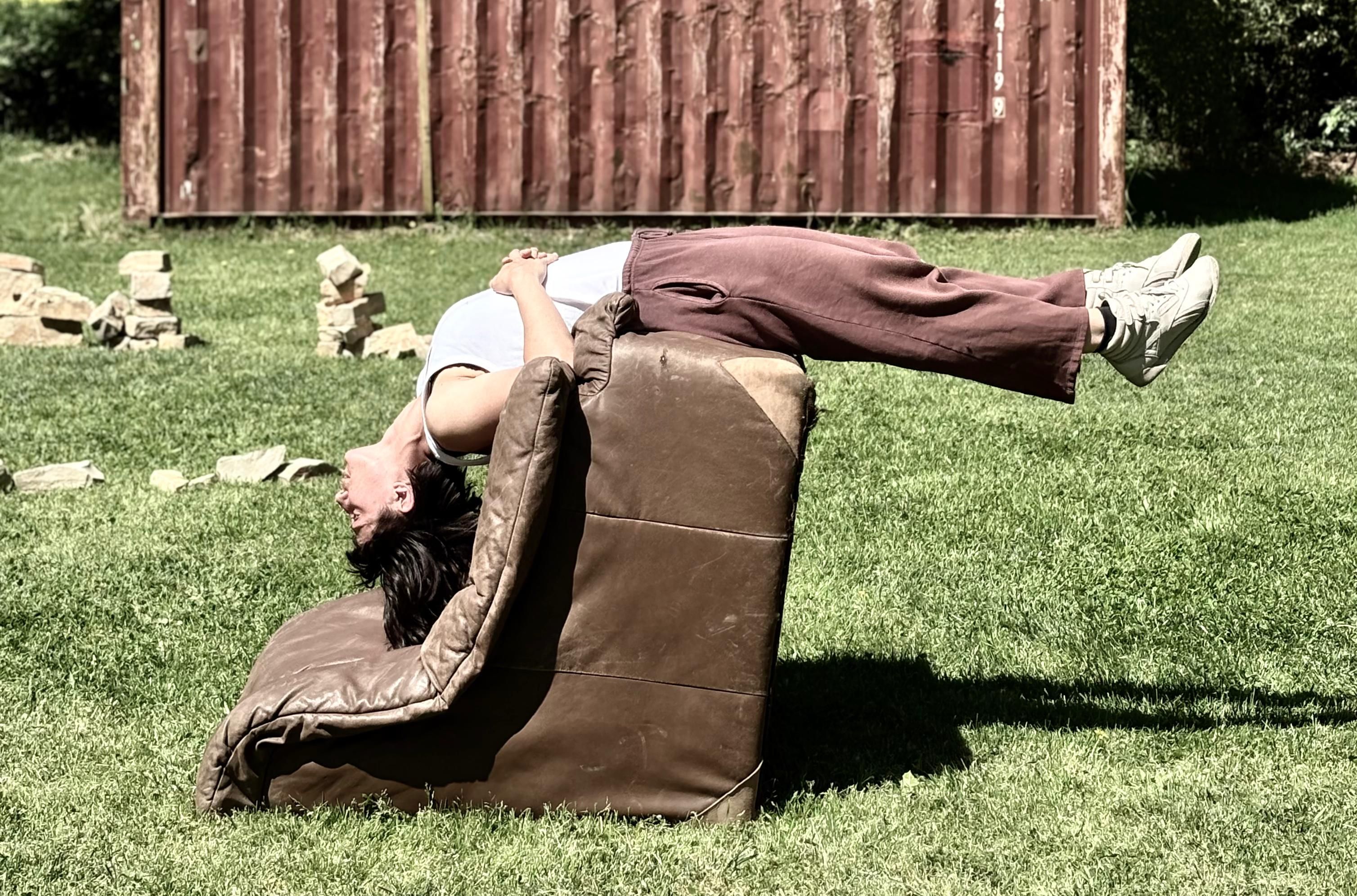 Emma Riba durant un instant de l'espectacle 'Foc i lloc'.