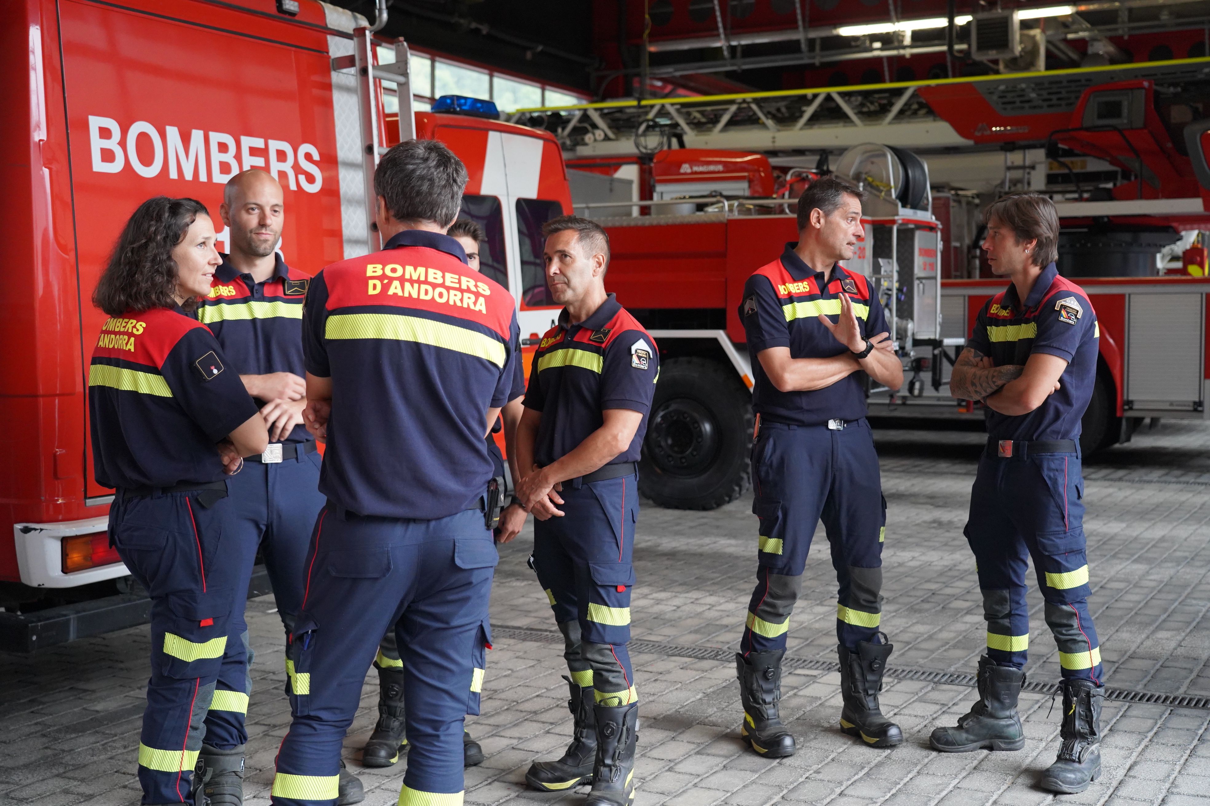Els bombers que es van desplaçar a Astúries.
