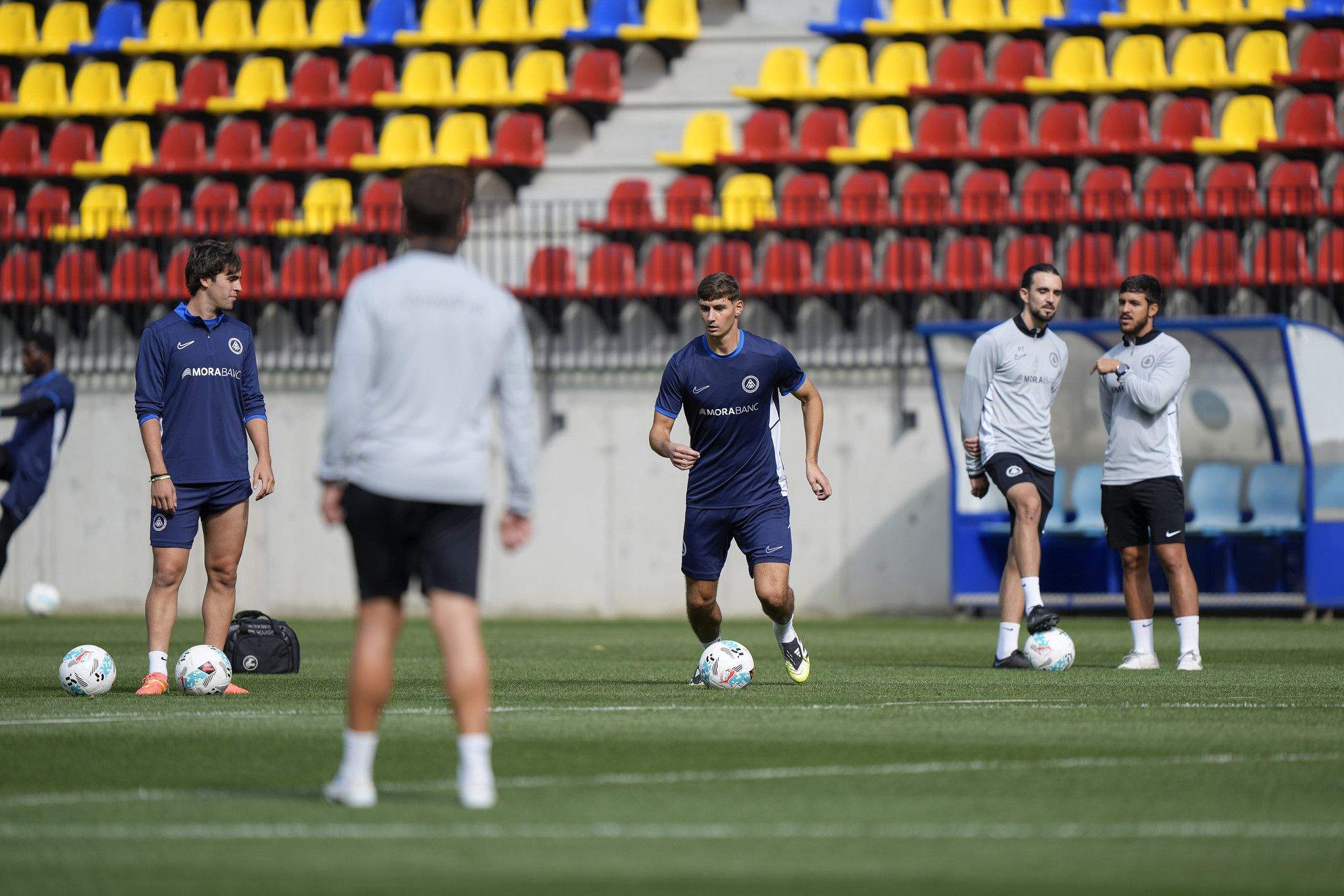 Bomba i Antal, preparats per al debut a l'estadi d'Encamp contra el Burgos.