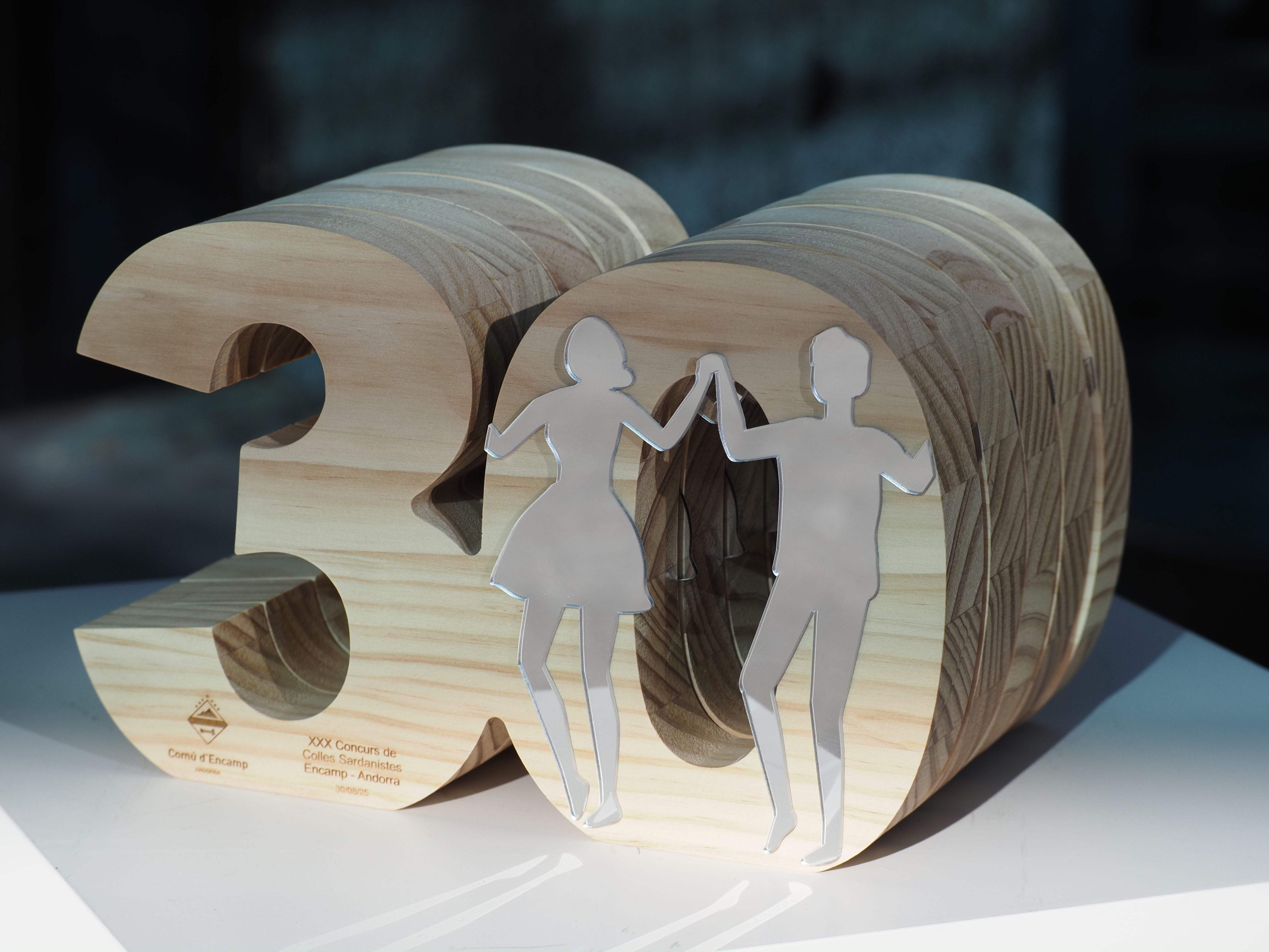 El trofeu que s'han endut els gunyadors del concurs.