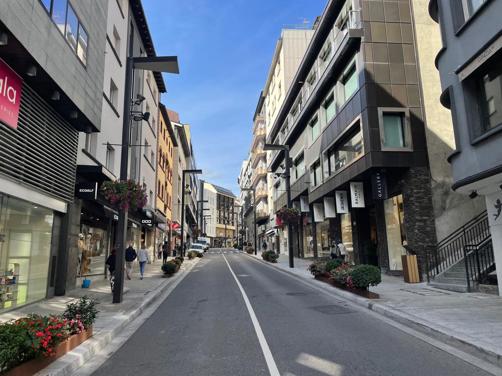 L’avinguda Meritxell aquest matí.