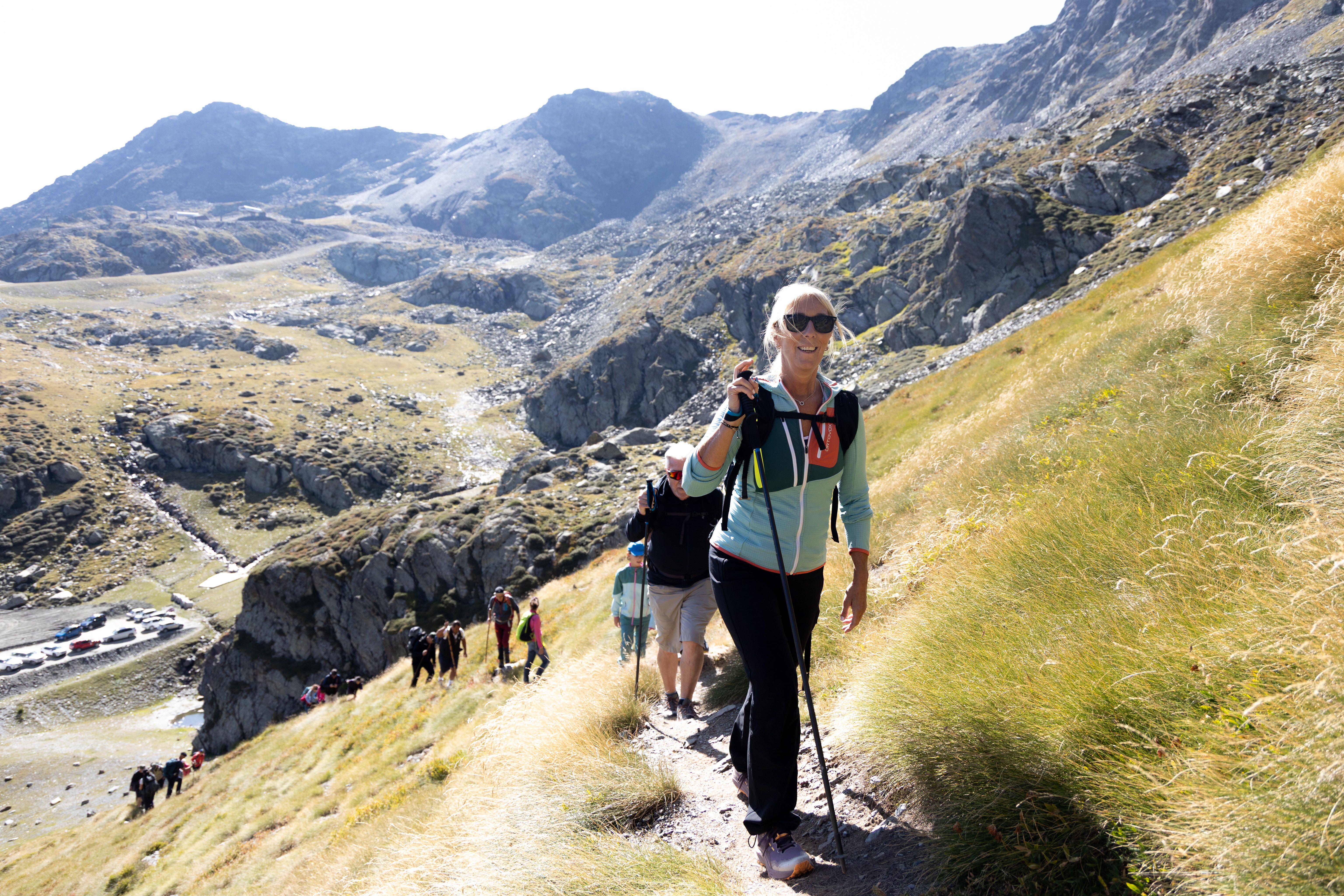 La subsíndica, Sandra Codina, durant el trajecte. La subsíndica, Sandra Codina, durant el trajecte.