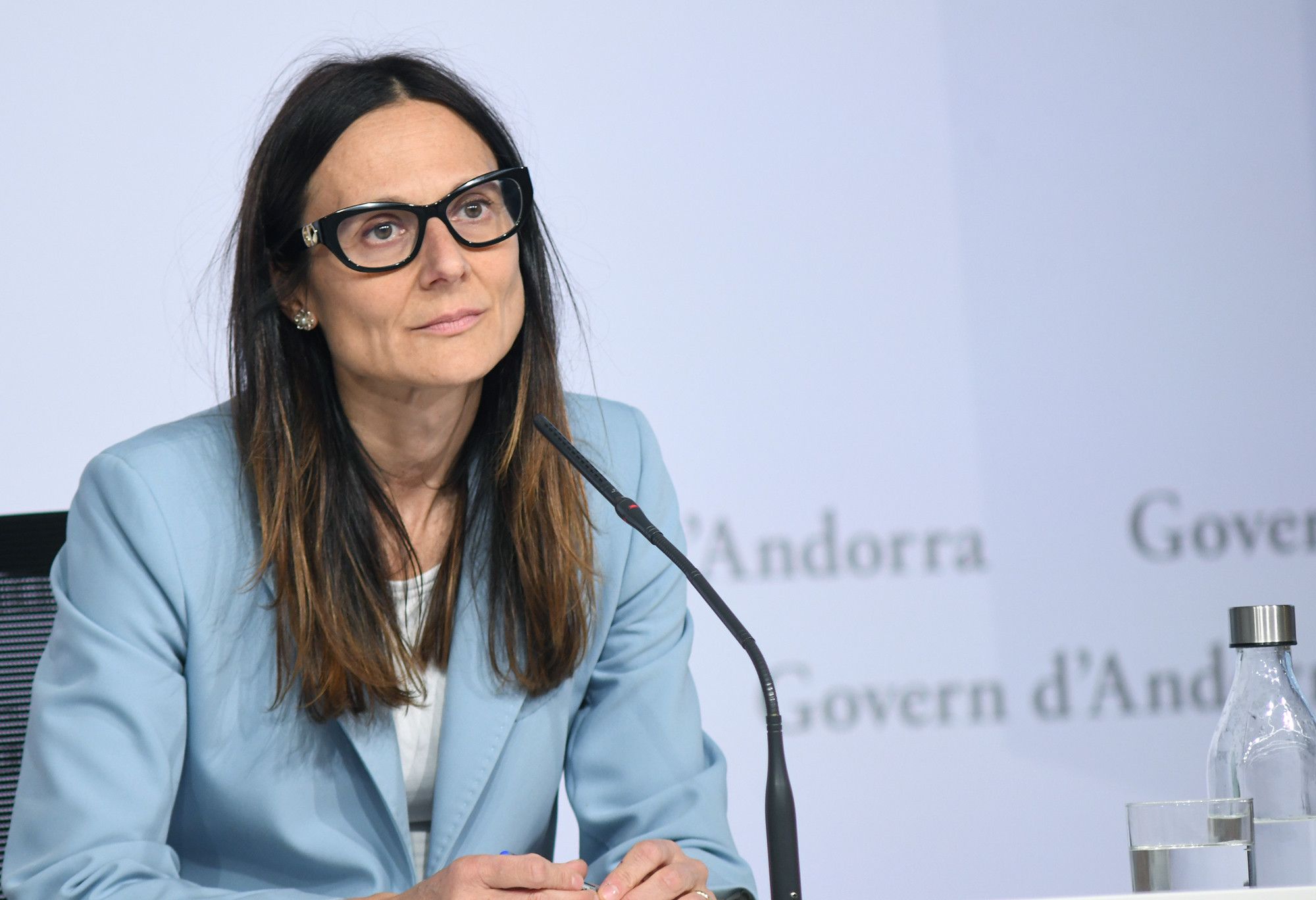 La ministra d'Interior, Ester Molné, durant la roda de premsa d'aquest dimecres. La ministra d'Interior, Ester Molné, durant la roda de premsa d'aquest dimecres.