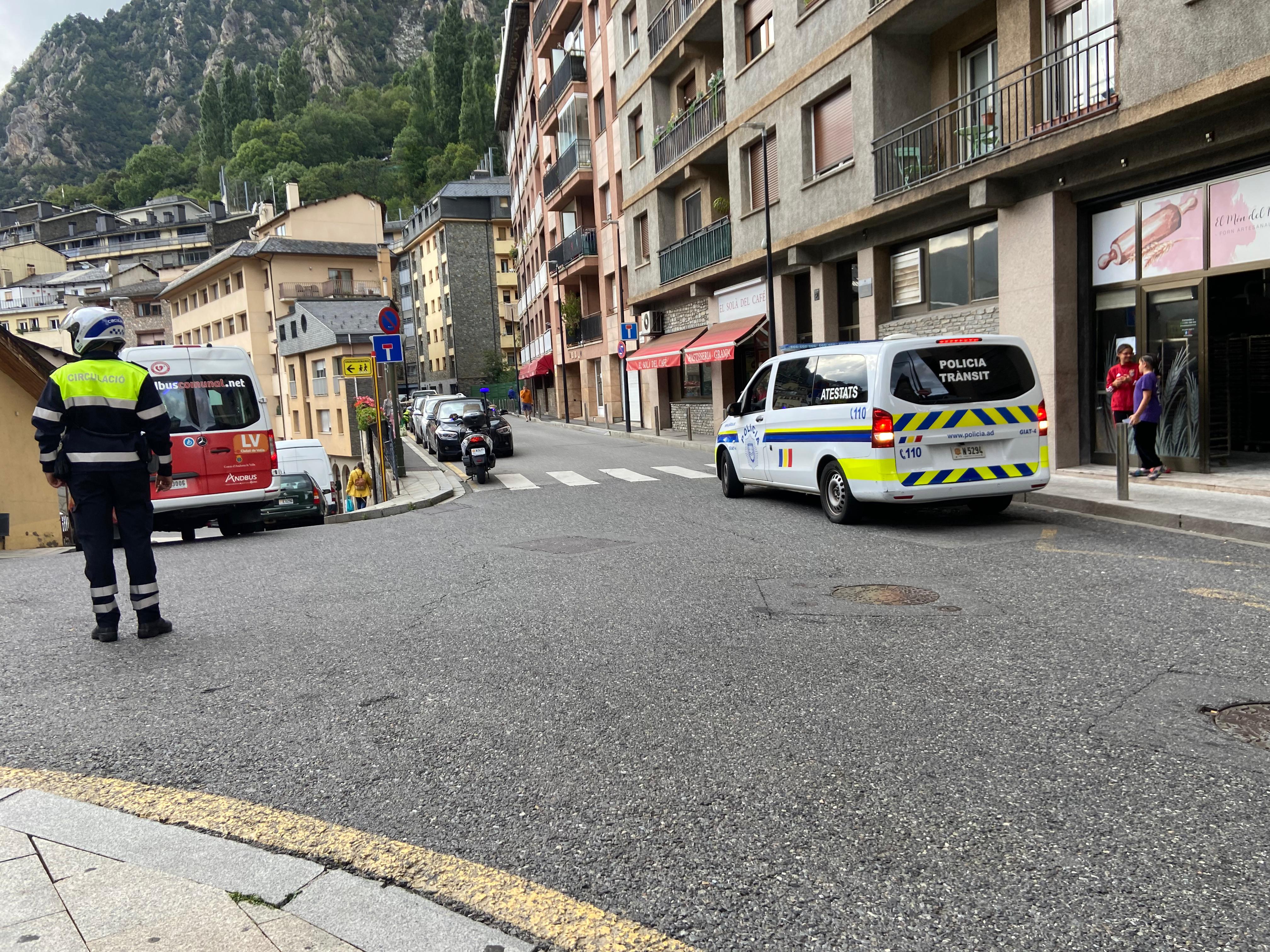 Zona on s'ha produït el xoc.