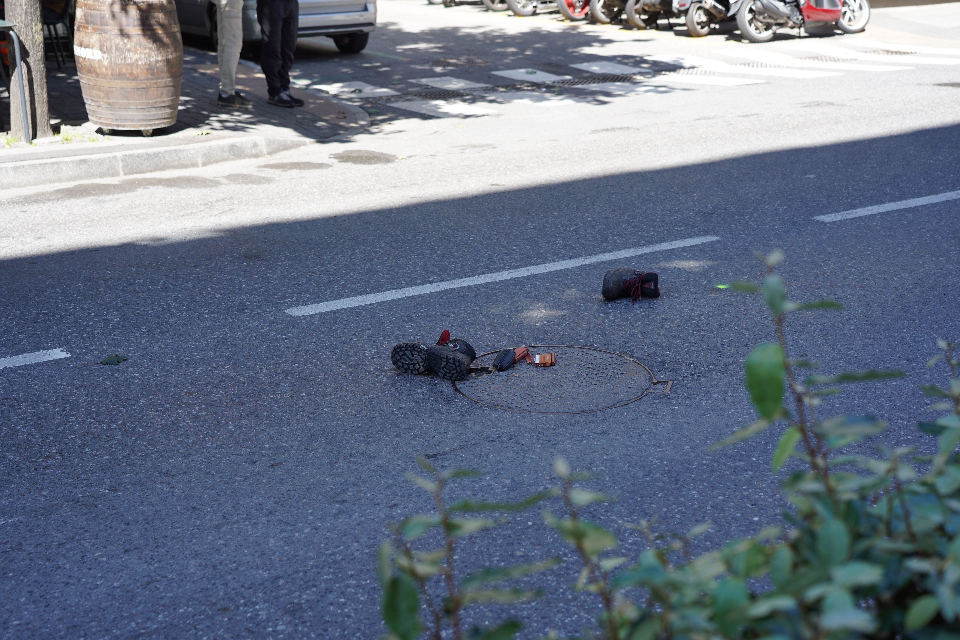 Lloc fins on ha saltat el vianant. Lloc fins on ha saltat el vianant.