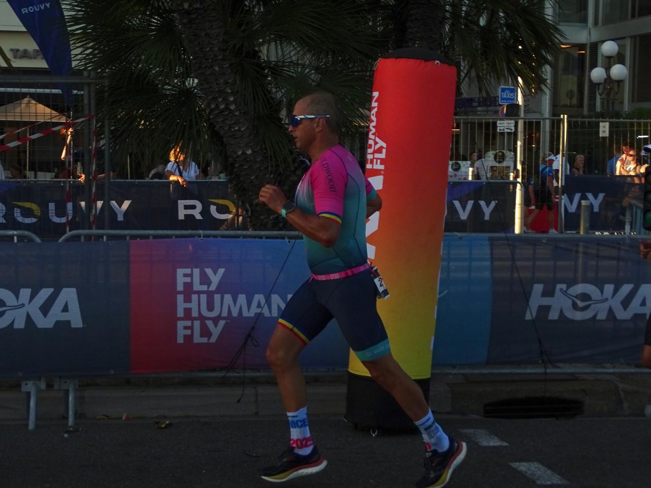 David Òdena, en la darrera part de l'Ironman: la marató.