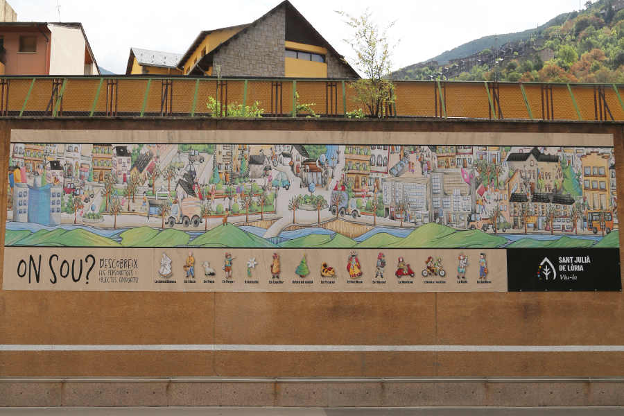 Panells informatius instal·lats pel comú de Sant Julià de Lòria.