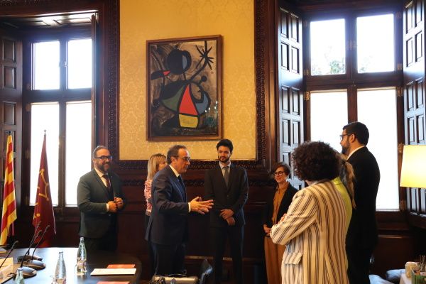el president del Parlament de Catalunya, Josep Rull, ha acompanyat a la delegació del Consell General.