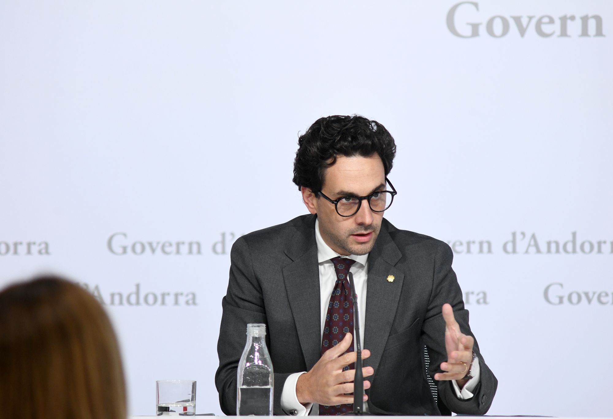 Guillem Casal, en roda de premsa.