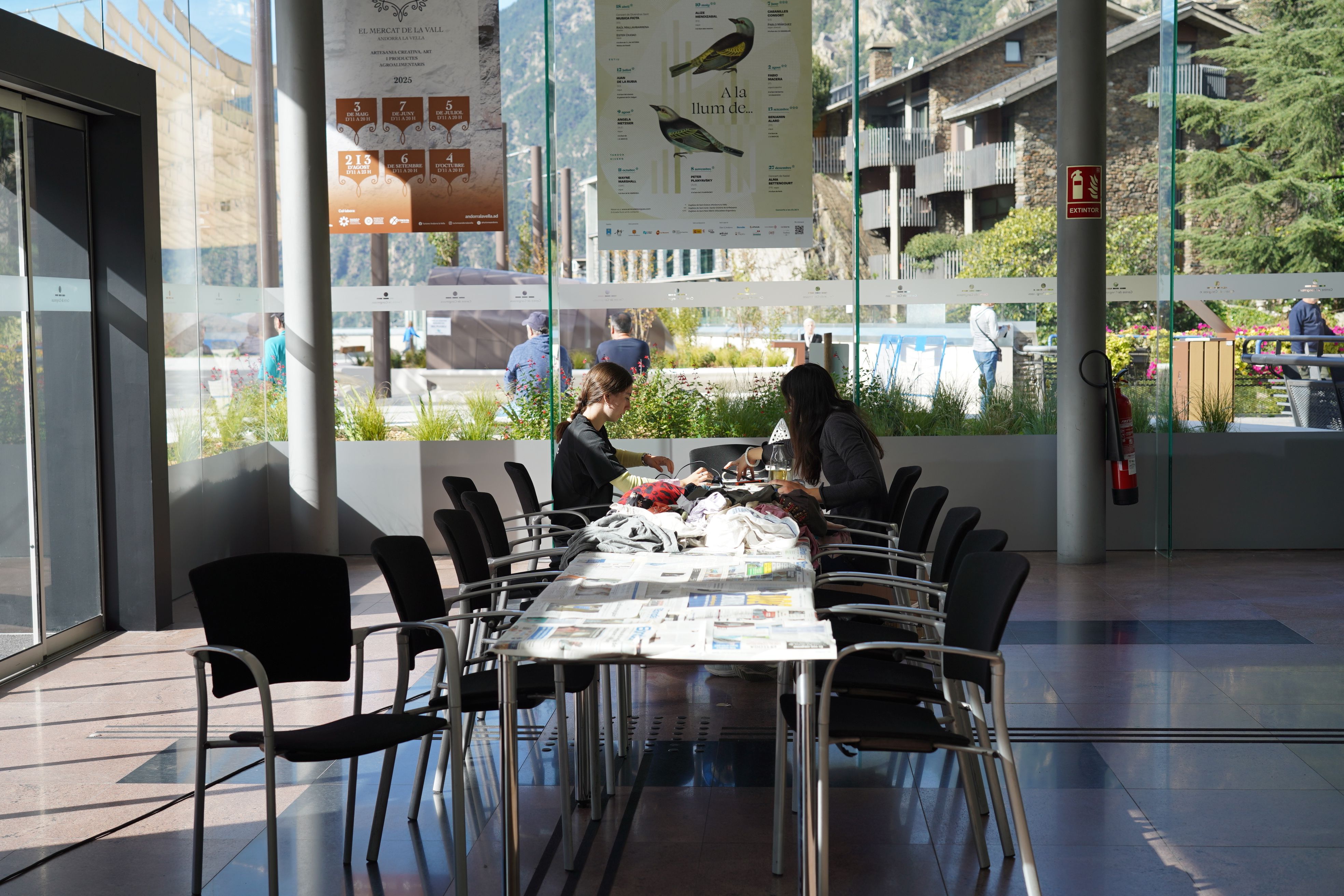 El taller de reciclatge, a la part superior del Centre de Congressos. El taller de reciclatge, a la part superior del Centre de Congressos.