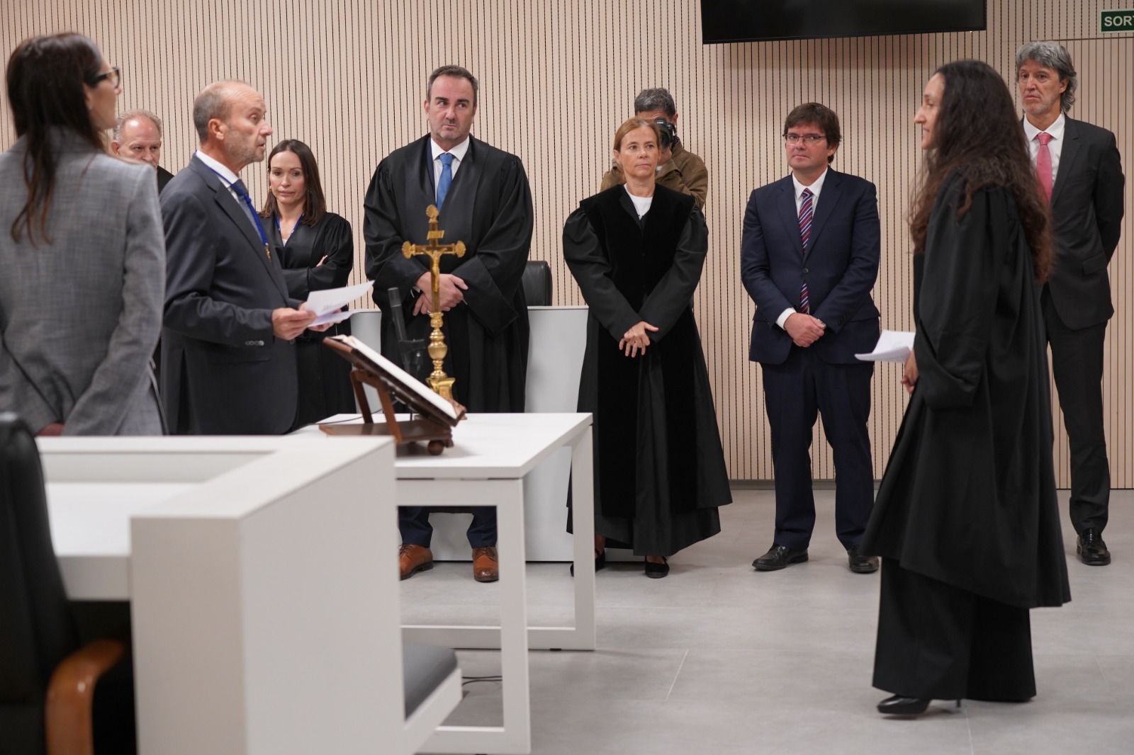 Un instant de la presa de possessió de la magistrada Nàdia Alís. Un instant de la presa de possessió de la magistrada Nàdia Alís.