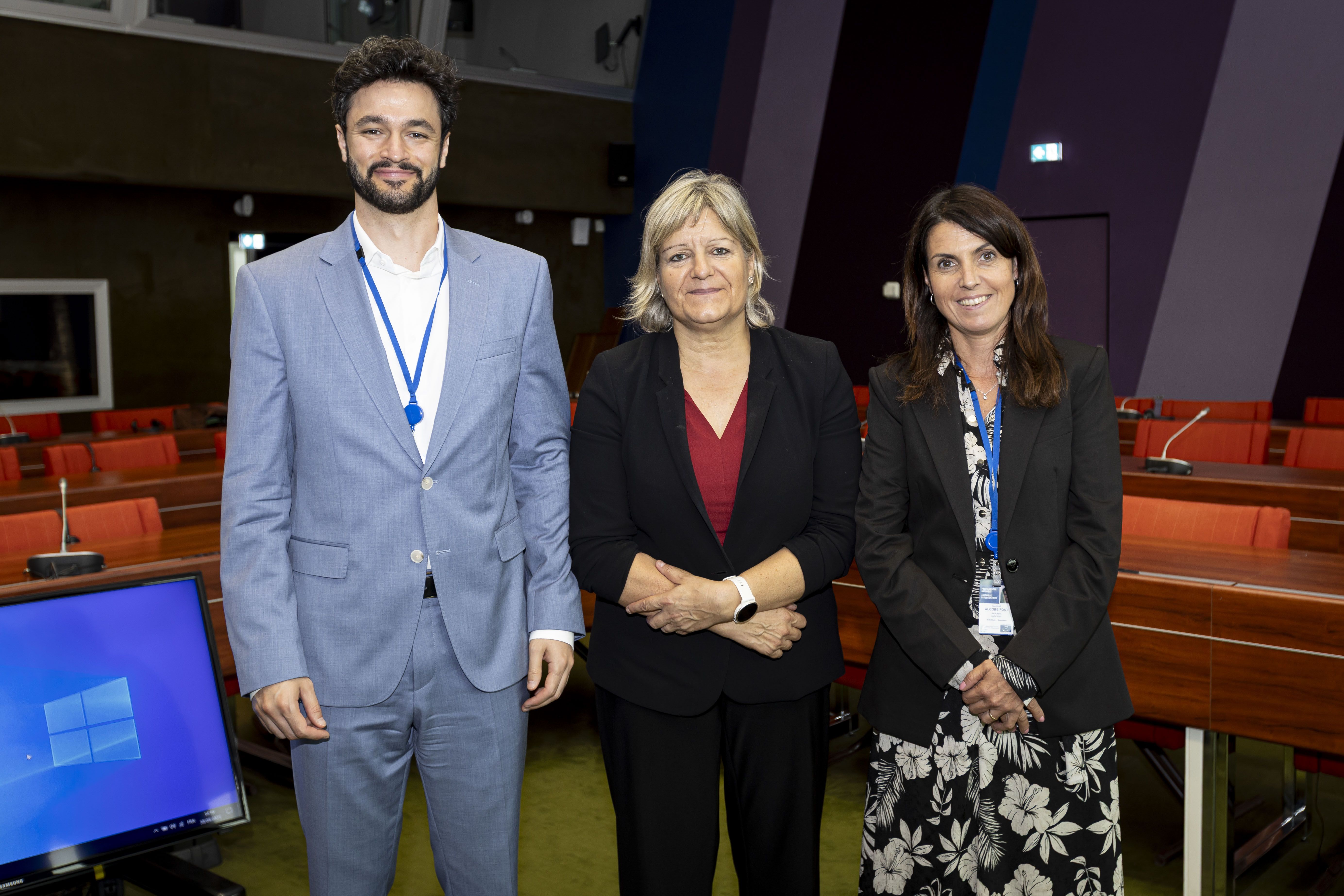 Escalé, Coma i Alcobé a la seu del Consell d’Europa.