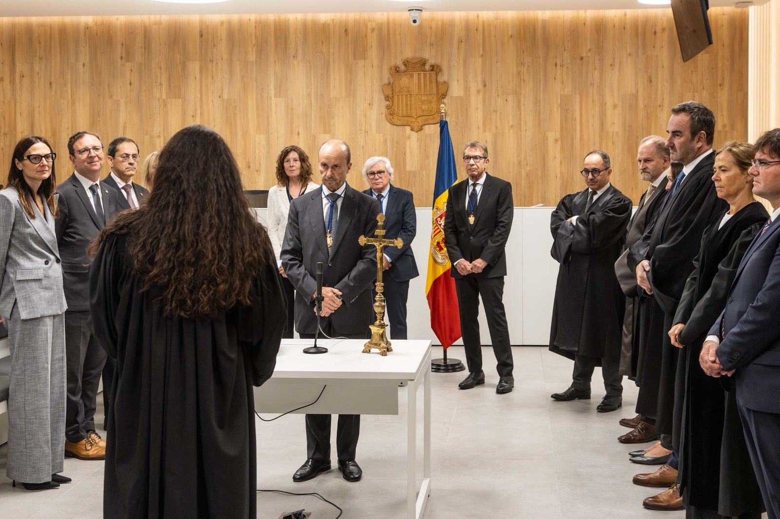 Tot de representants de l'àmbit judicial en la jura d'una nova magistrada del Tribunal de Corts, aquest dijous.