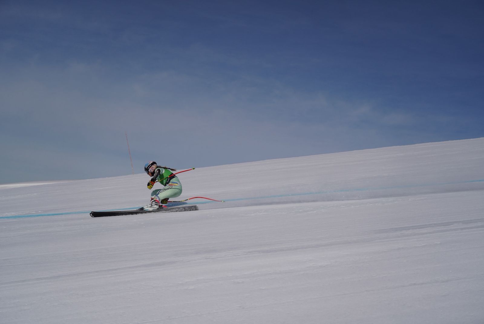 L'esquiadora està millorant els seus registres en aquesta pretemporada a Corralco. 