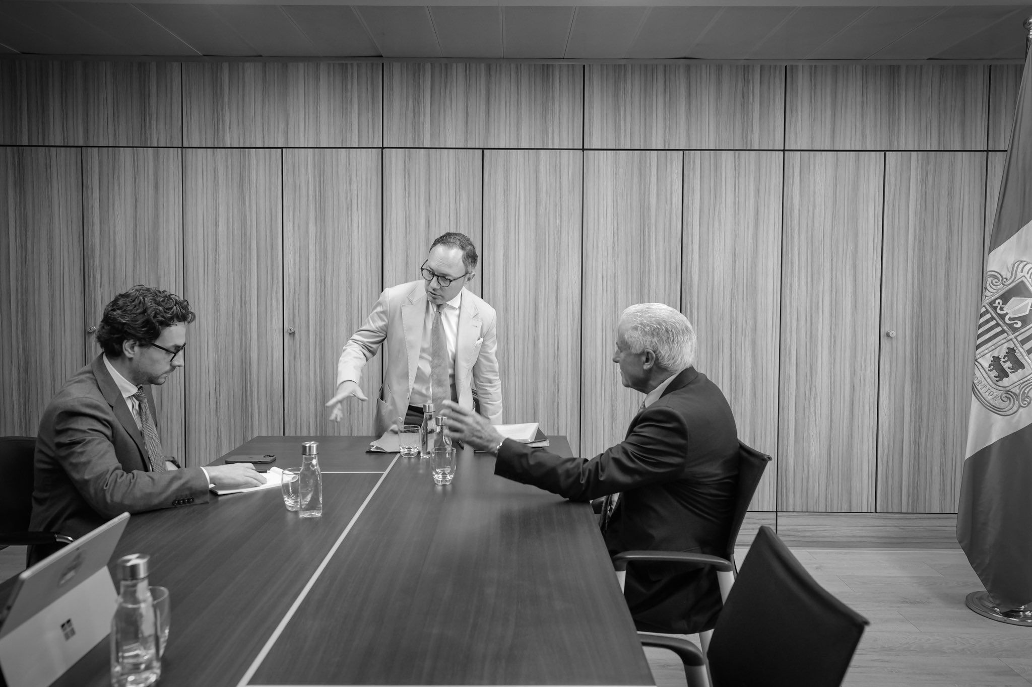 Casal, Espot i Cabanes durant la reunió que han mantingut.