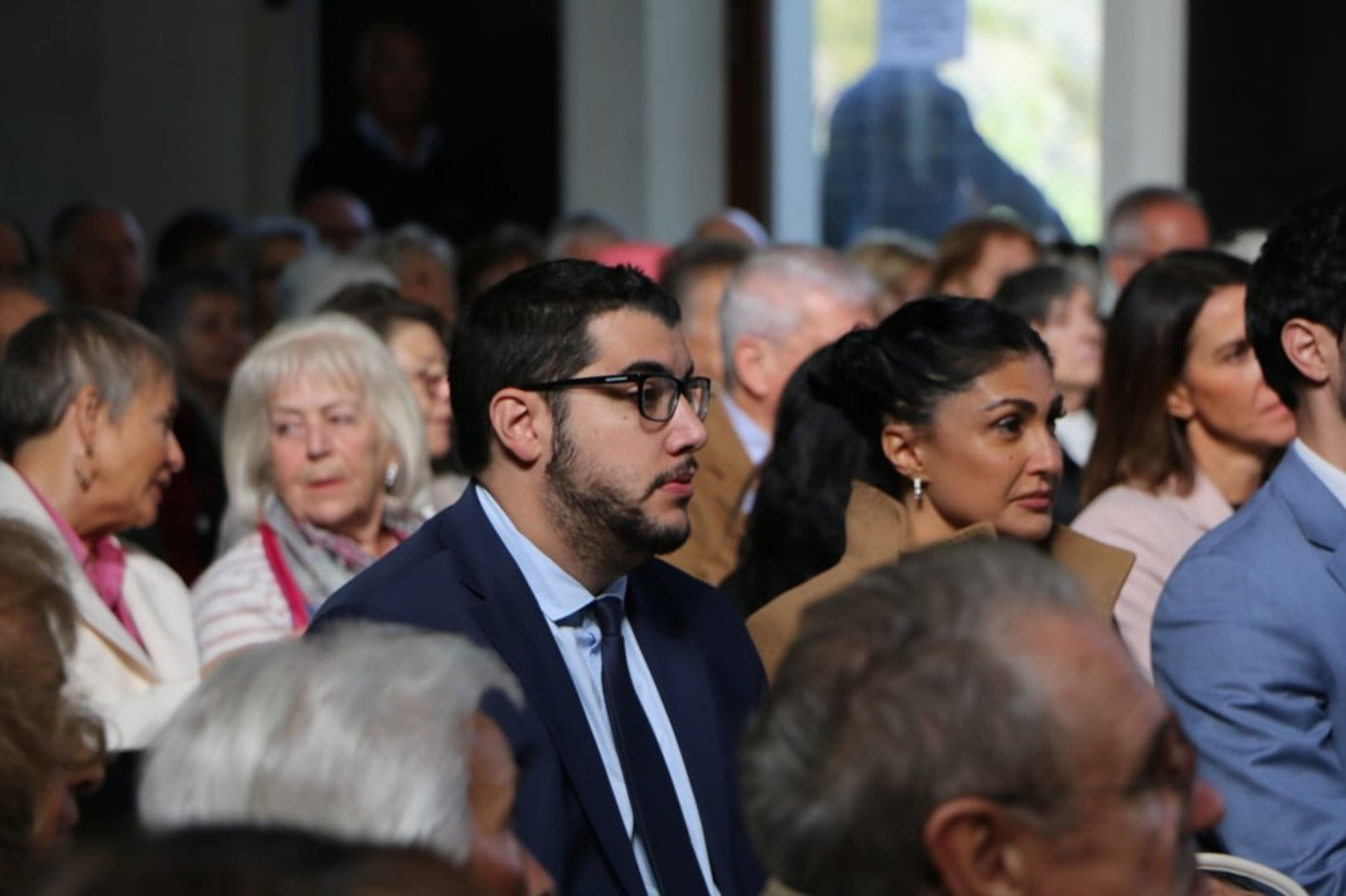 Pere Baró durant la missa de la celebració de la gent gran.