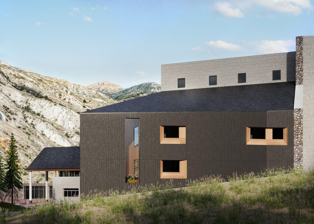 Un render de com podria ser el nou edifici del Telecabina.